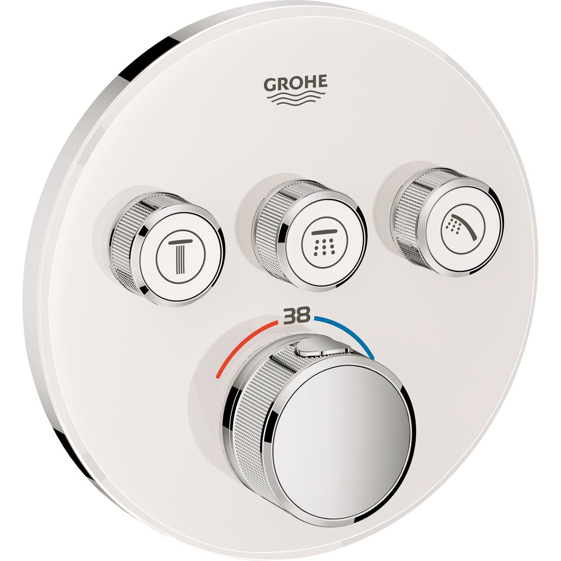 GROHE GROHTHERM SMARTCONTROL TERMOSTATBATTERI TRIPPEL, HVIT