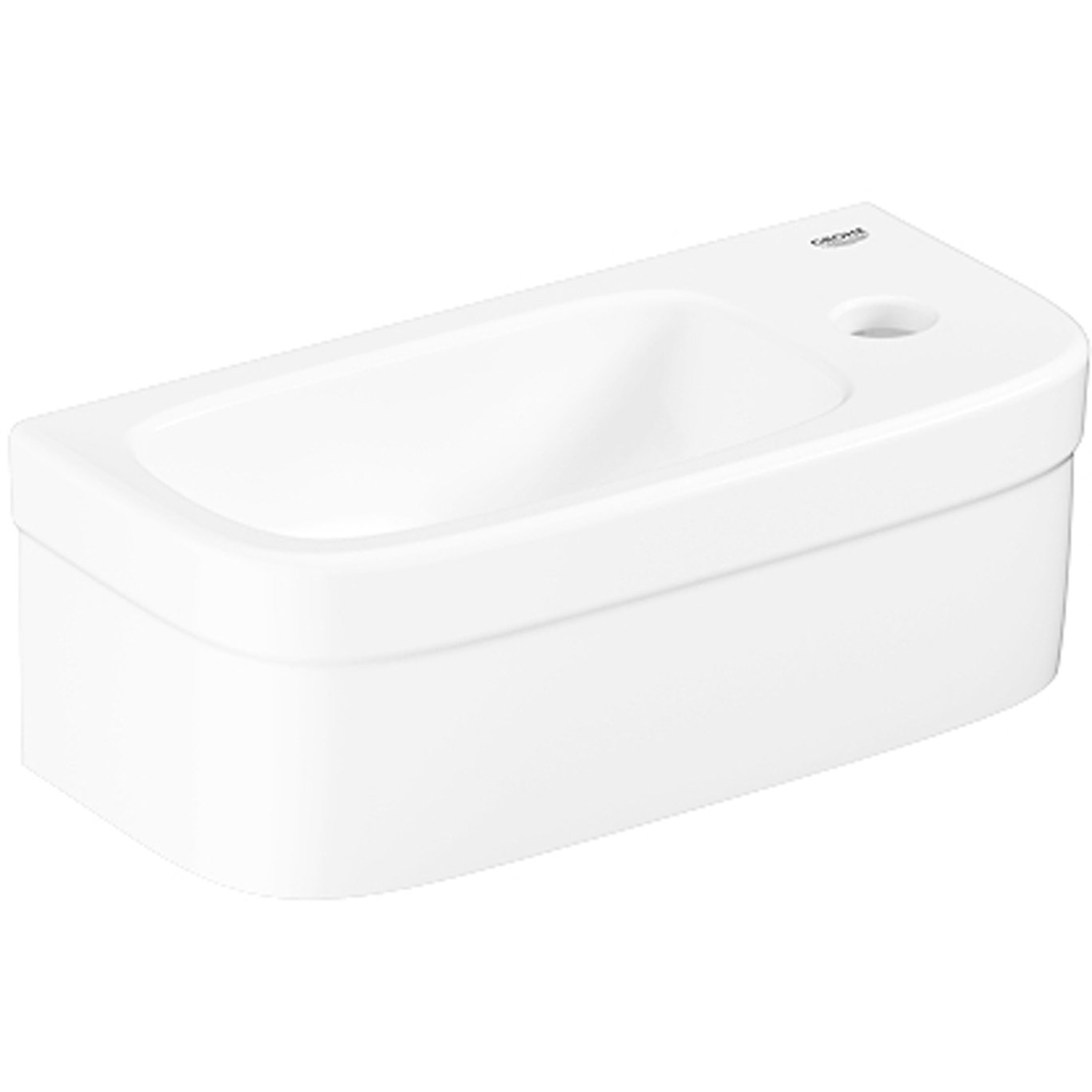 GROHE EURO MINI SERVANT PORSELEN 37X18 CM M/PUREGUARD-OVERFLATE ALPINHVIT GROHE EURO MINI SERVANT PORSELEN 37X18 CM M/PUREGUARD-OVERFLATE ALPINHVIT