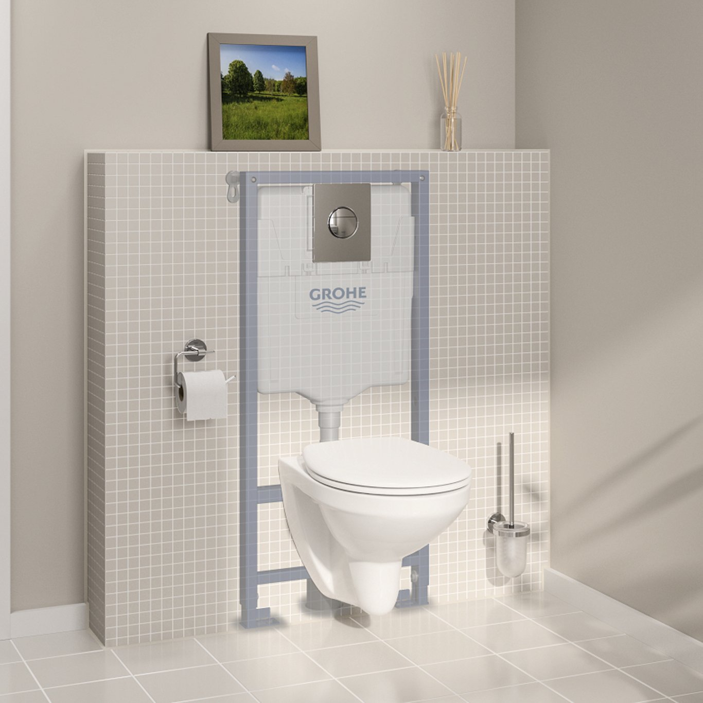 GROHE SOLIDO 4IN1 SET KOMPLETT INNBYGNINGSTOALETT M/TRYKKPLATE GROHE SOLIDO 4IN1 SET KOMPLETT INNBYGNINGSTOALETT M/TRYKKPLATE