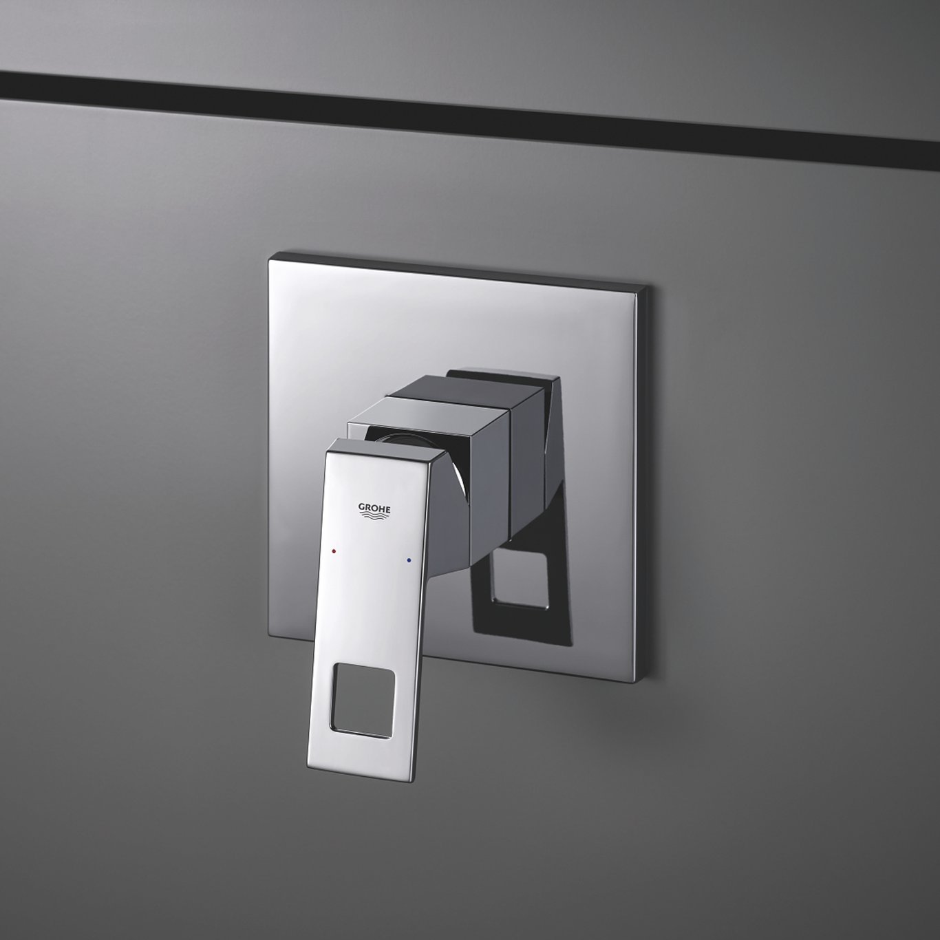 GROHE EUROCUBE DUSJBATTERI KROM GROHE EUROCUBE DUSJBATTERI KROM