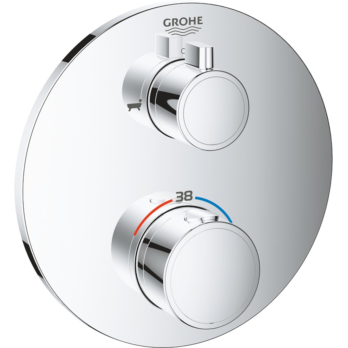 GROHE GROHTHERM BADEKARBATTERI M/TERMOSTAT FOR 2 UTTAK KROM GROHE GROHTHERM BADEKARBATTERI M/TERMOSTAT FOR 2 UTTAK KROM