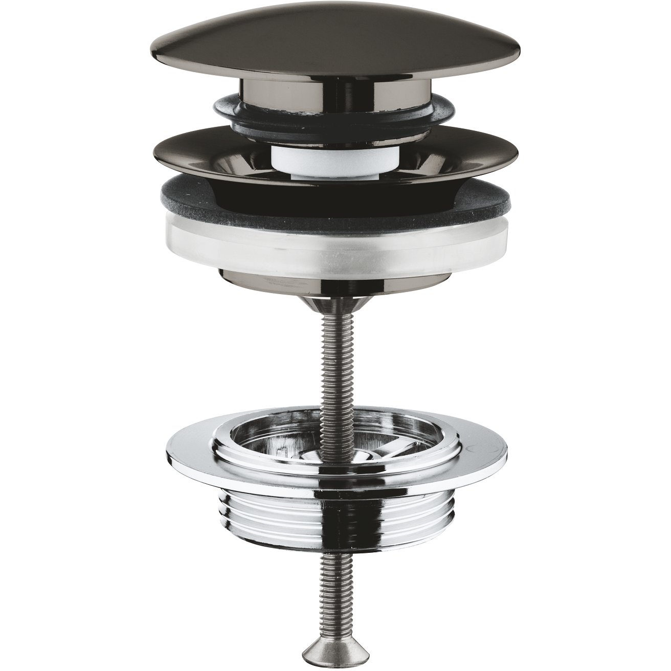 GROHE PUSH-UP BUNNVENTIL , BØRSTET HARD GRAPHITE GROHE PUSH-UP BUNNVENTIL , BØRSTET HARD GRAPHITE