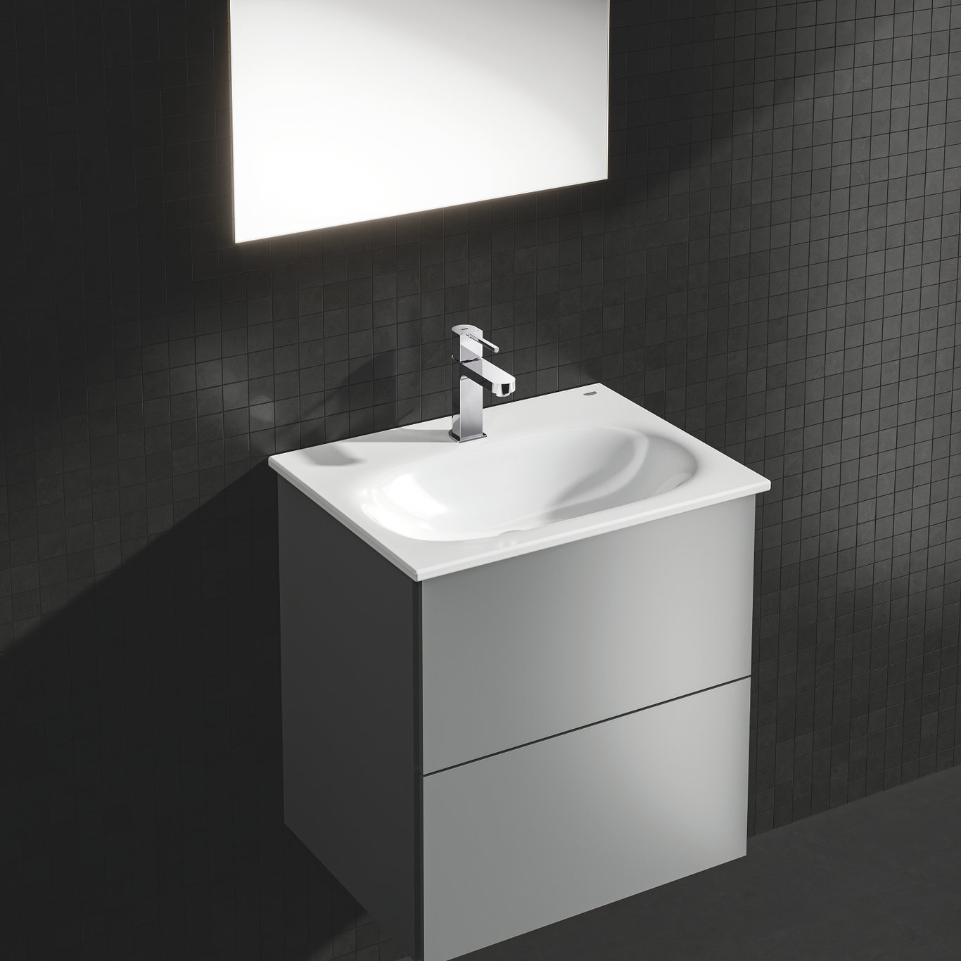 GROHE ESSENCE SERVANT 60X40 CM M/OVERLØP ALPINHVIT GROHE ESSENCE SERVANT 60X40 CM M/OVERLØP ALPINHVIT