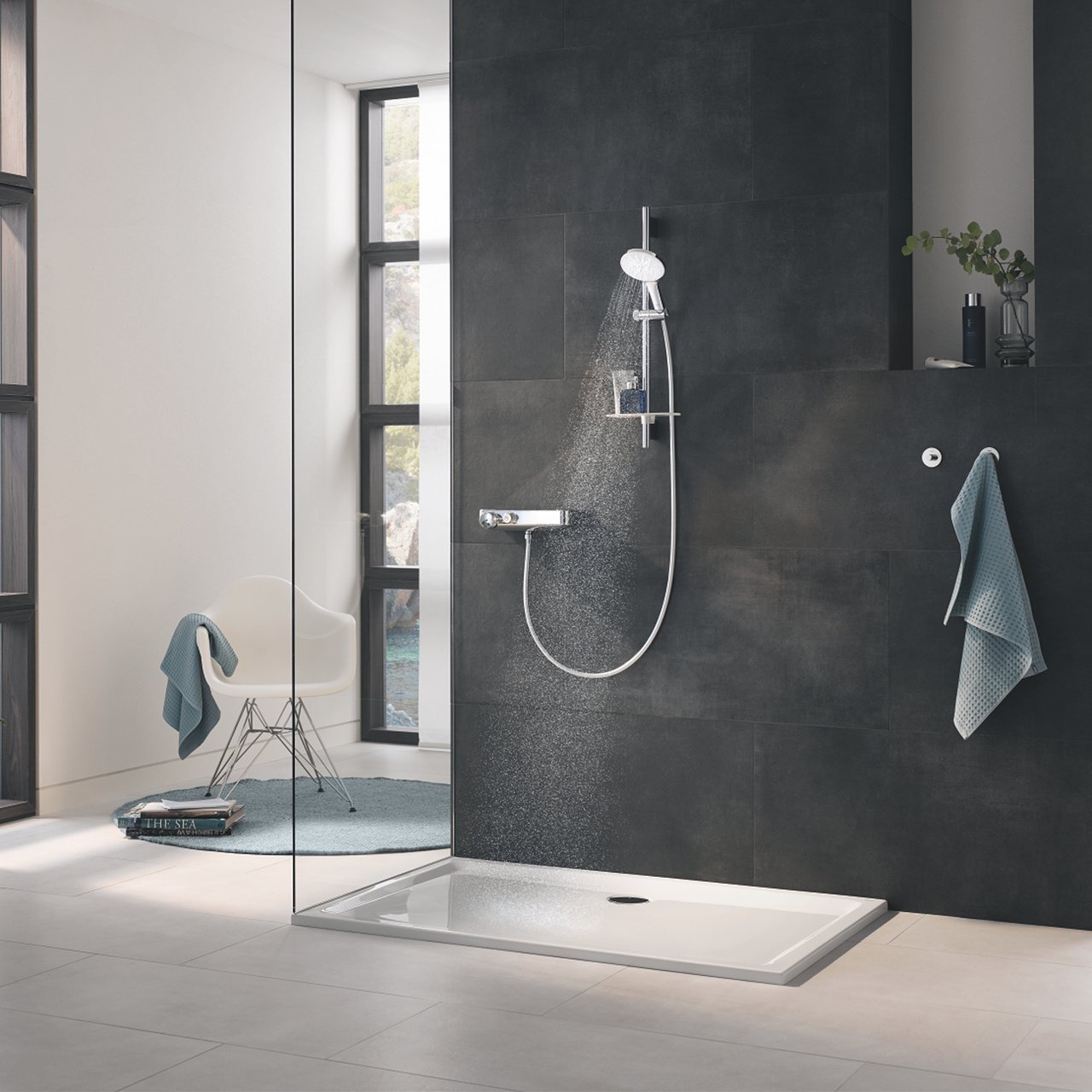 GROHE RSH SMARTACTIVE 130 DUSJSETT 3-SPRAY 600 12L MÅNEHVIT