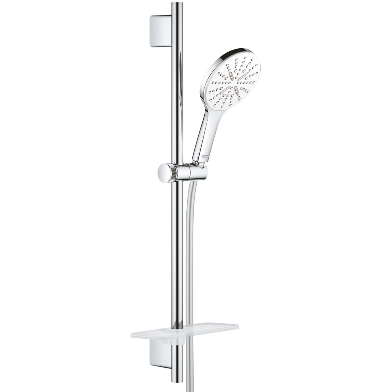GROHE RAINSHOWER SMARTACTIVE 130 DUSJSETT 3-SPRAY MÅNE HVIT