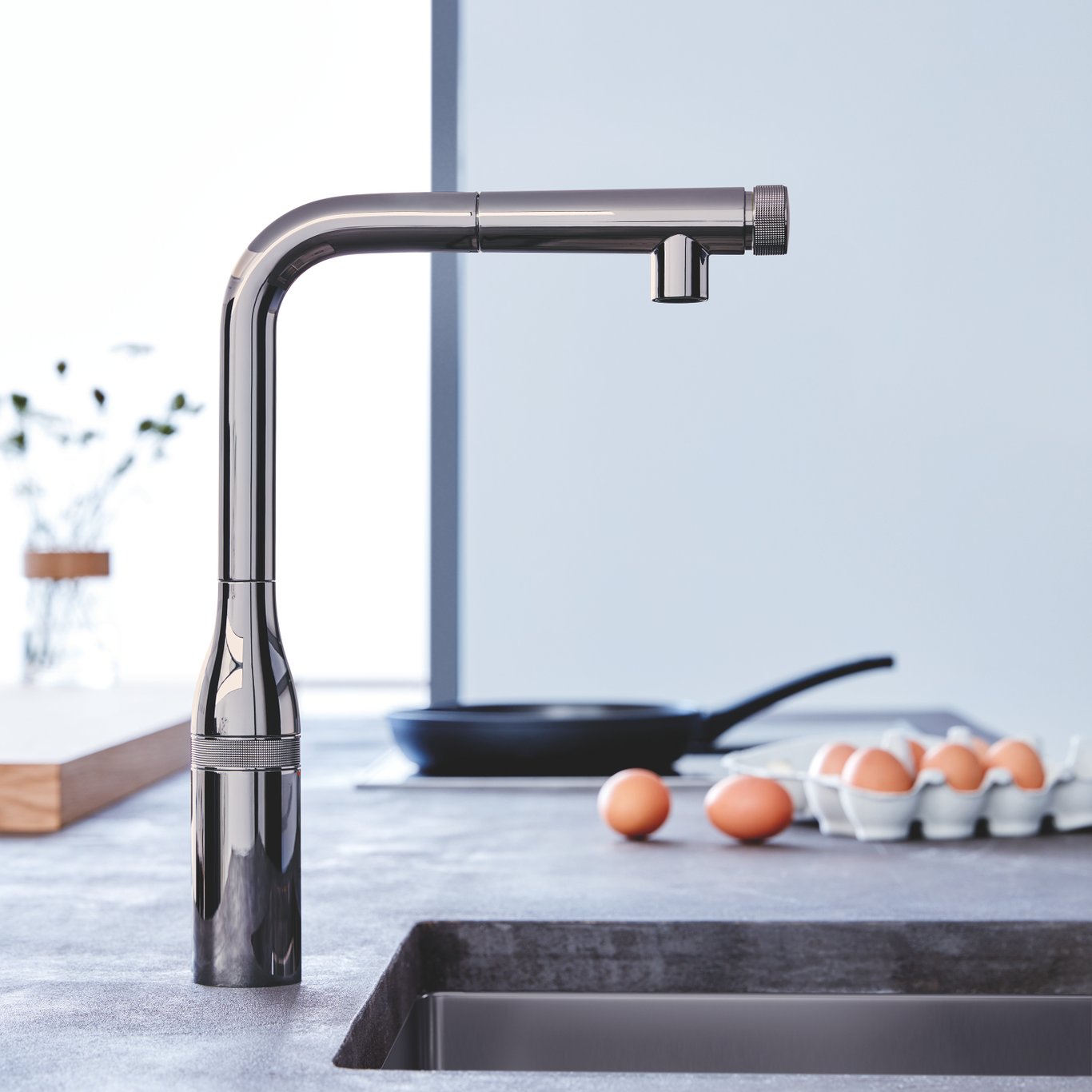 GROHE ESSENCE SMARTCONTROL KJØKKENARMATUR M/UTTREKKBAR TUT HARD GRAPHITE GROHE ESSENCE SMARTCONTROL KJØKKENARMATUR M/UTTREKKBAR TUT HARD GRAPHITE