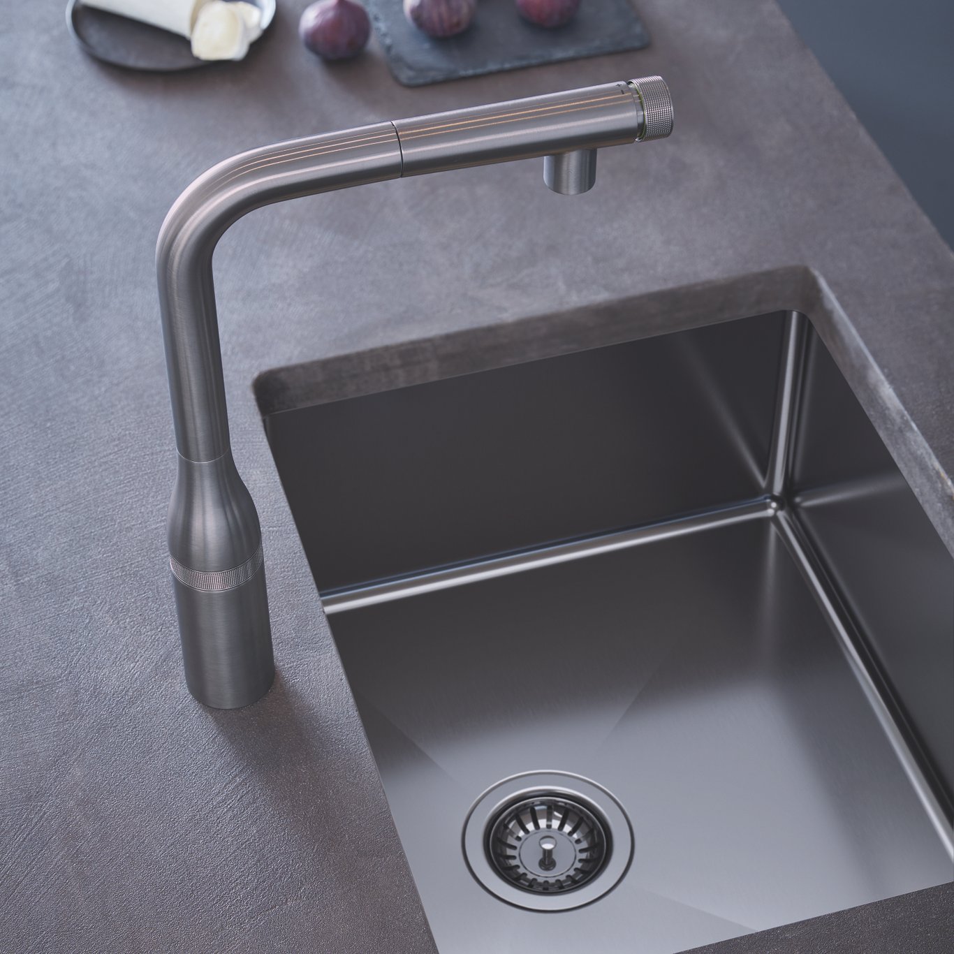 GROHE ESSENCE SMARTCONTROL KJØKKENARMATUR BØRSTET HARD GRAPHITE GROHE ESSENCE SMARTCONTROL KJØKKENARMATUR BØRSTET HARD GRAPHITE