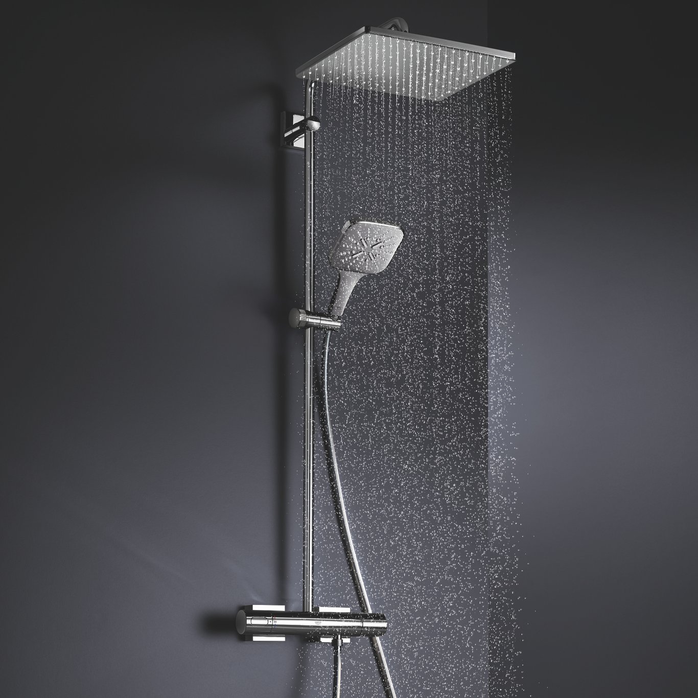 GROHE RAINSHOWER SMARTACTIVE 310 DUSJSYSTEM M/TERMOSTAT FOR VEGGMONTERING KROM GROHE RAINSHOWER SMARTACTIVE 310 DUSJSYSTEM M/TERMOSTAT FOR VEGGMONTERING KROM