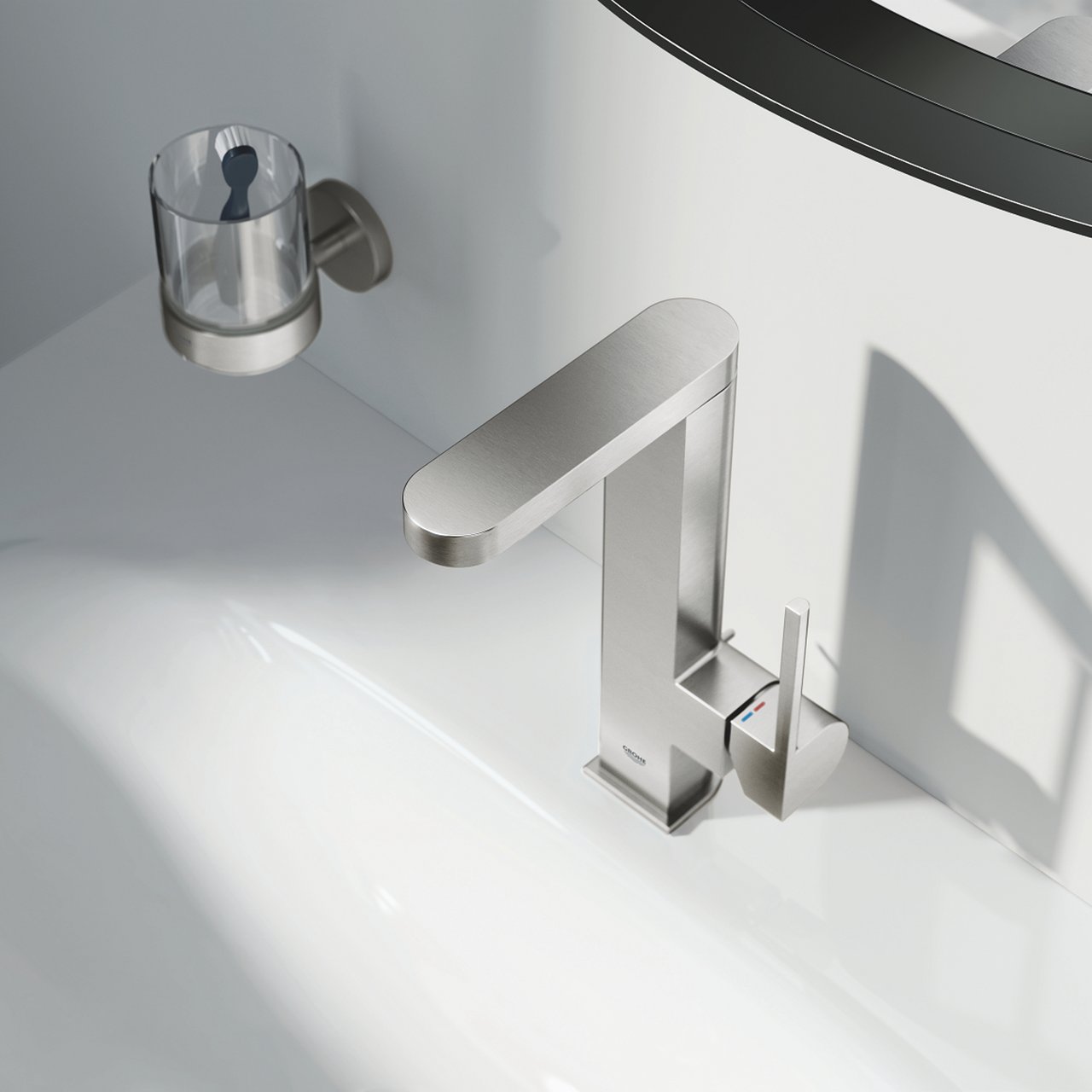 GROHE PLUS L SERVANTBATTERI M/OPPLØFT SUPERSTEEL