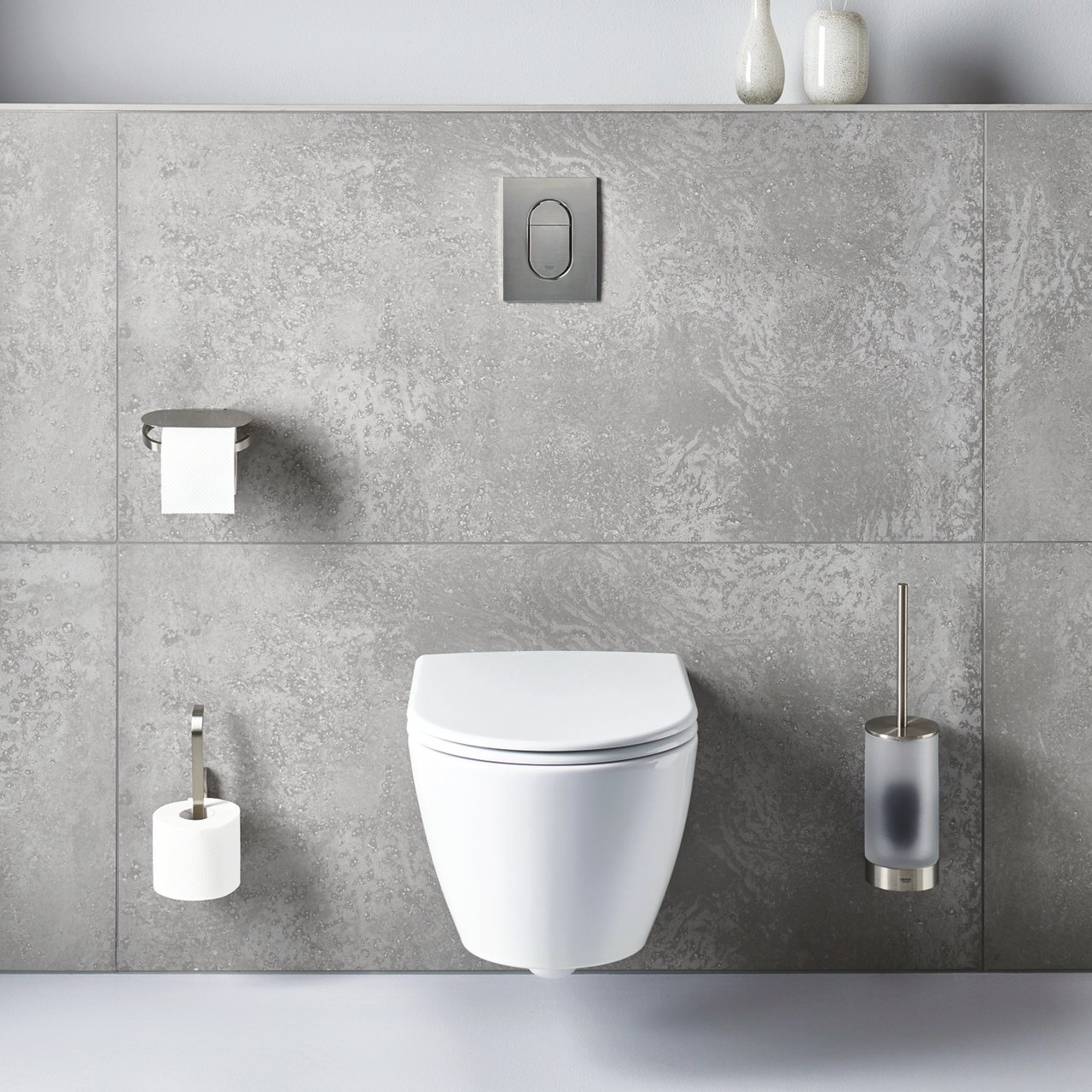 GROHE SELECTION TOALETTRULLHOLDER MED LOKK SUPERSTEEL GROHE SELECTION TOALETTRULLHOLDER MED LOKK SUPERSTEEL