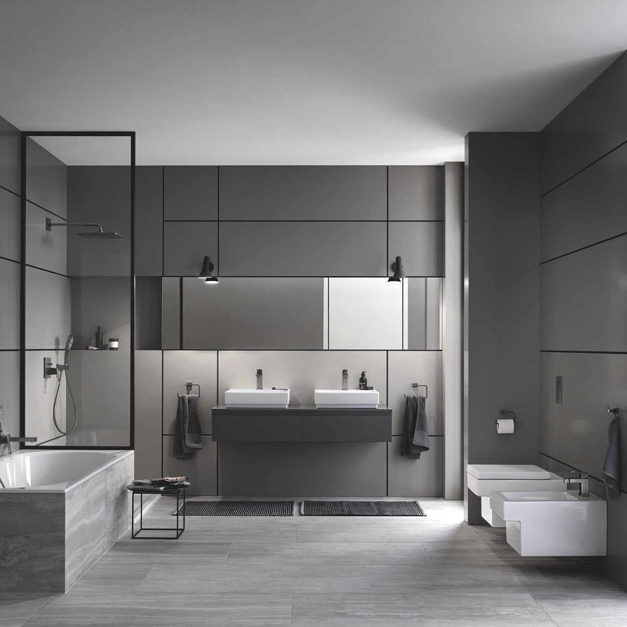 GROHE EUROCUBE BIDETARMATUR BØRSTET HARD GRAFITT GROHE EUROCUBE BIDETARMATUR BØRSTET HARD GRAFITT