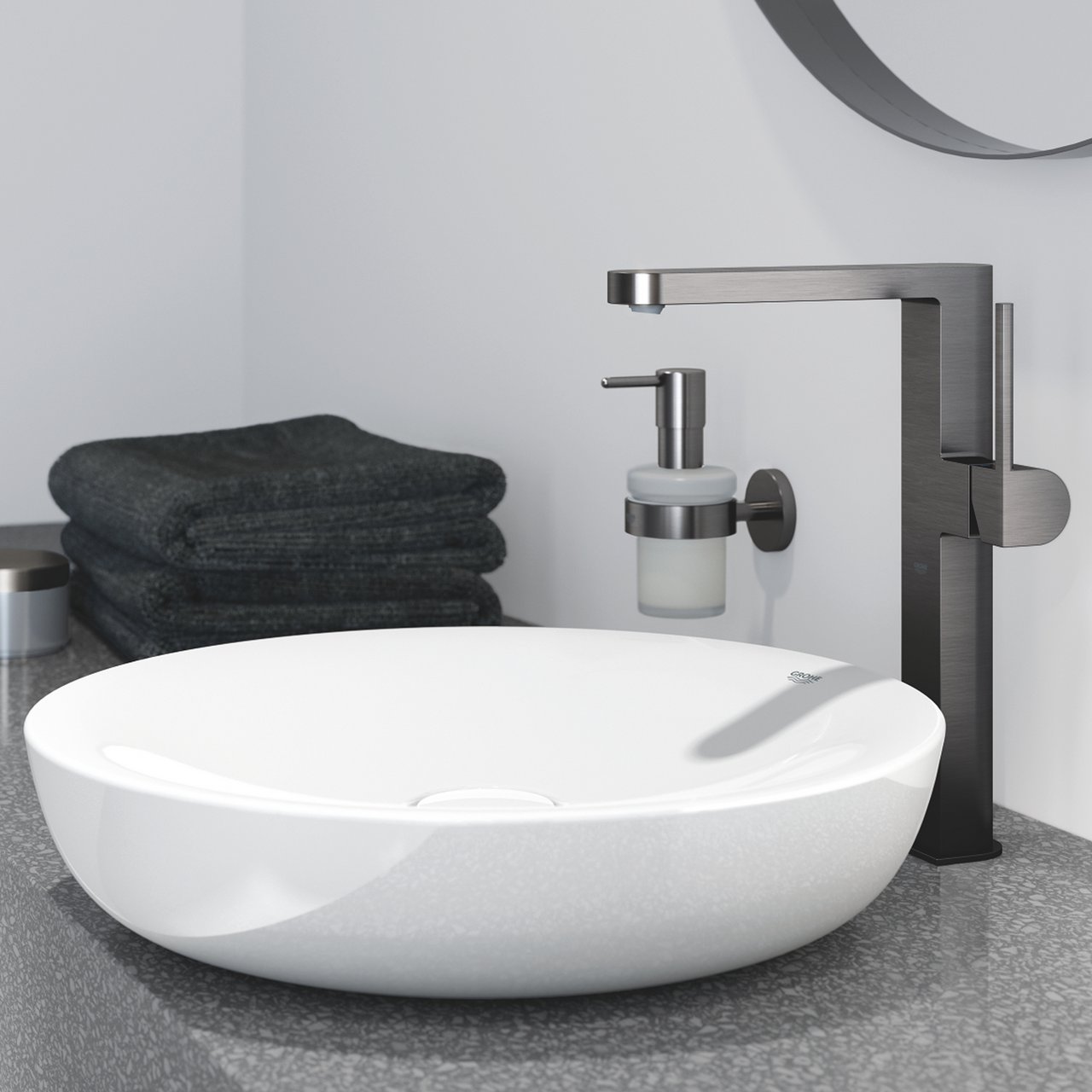 GROHE PLUS XL SERVANTBATTERI BØRSTET HARD GRAFITT GROHE PLUS XL SERVANTBATTERI BØRSTET HARD GRAFITT