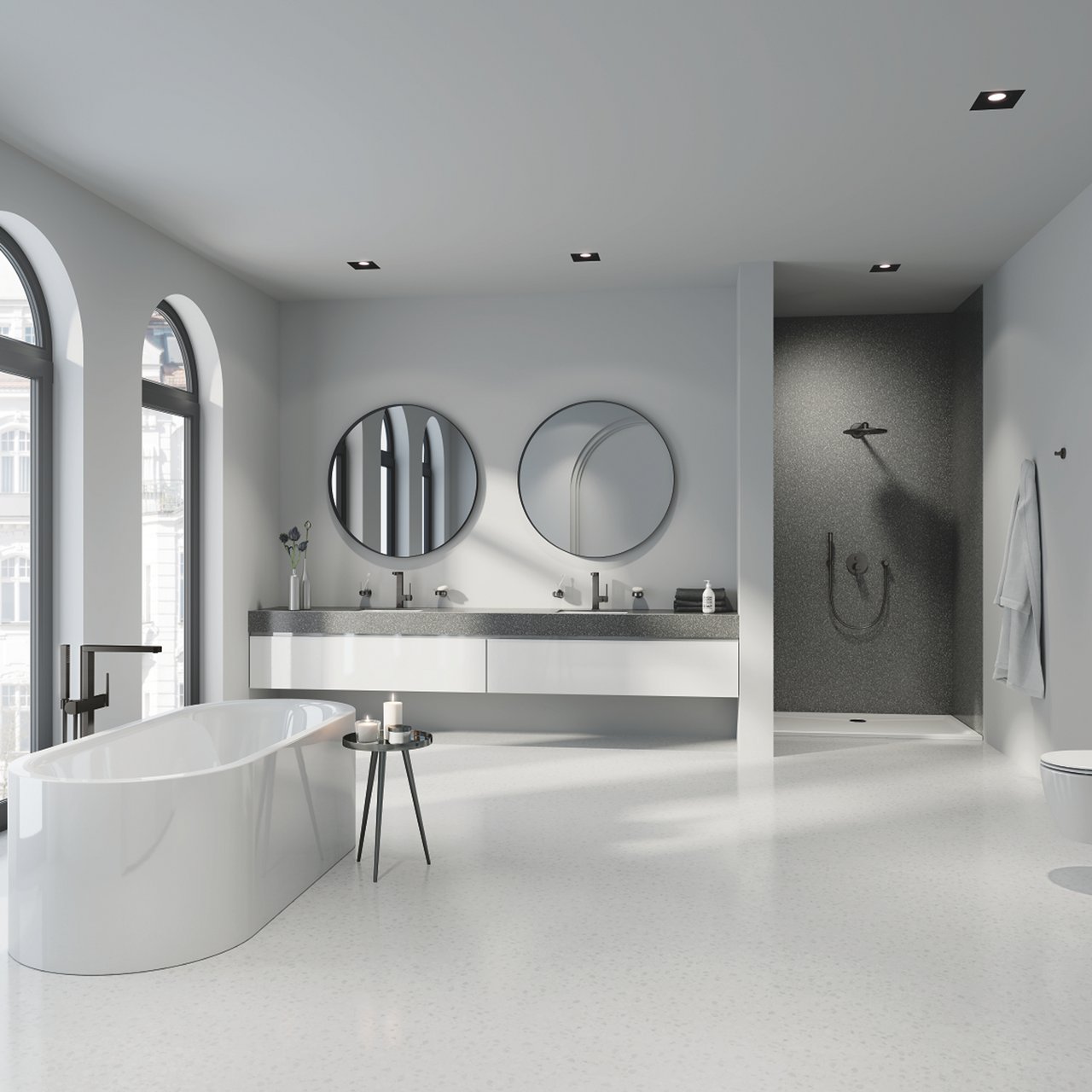 GROHE PLUS ETTGREPSBATTERI FOR INNBYGGING M/3 UTLØP BØRSTET HARD GRAFITT GROHE PLUS ETTGREPSBATTERI FOR INNBYGGING M/3 UTLØP BØRSTET HARD GRAFITT