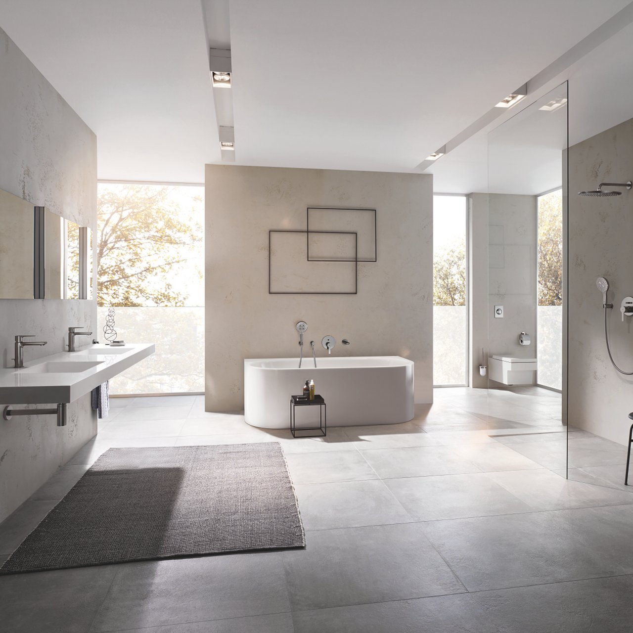 GROHE LINEARE BADEKARBATTERI FOR INNBYGGING BØRSTET HARD GRAFITT GROHE LINEARE BADEKARBATTERI FOR INNBYGGING BØRSTET HARD GRAFITT