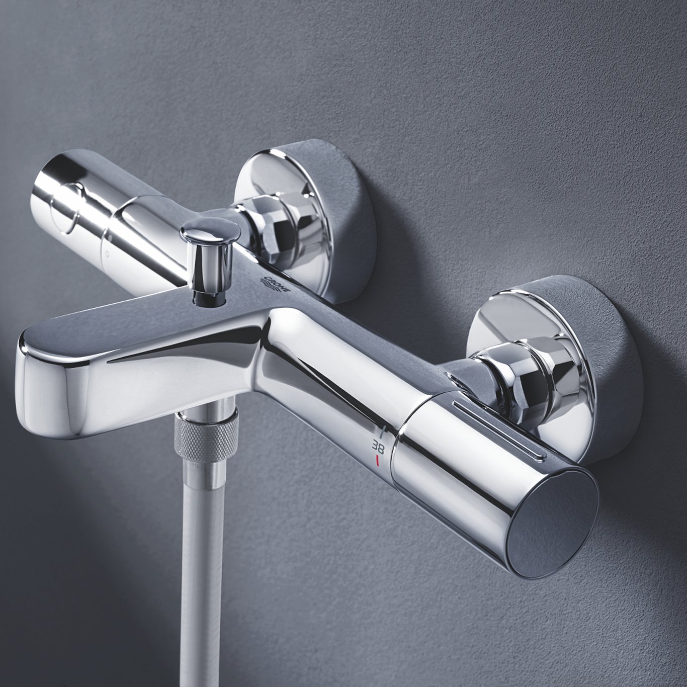 GROHE GROHTHERM 800 COSMOPOLITAN KAR- OG DUSJBATTERI KROM GROHE GROHTHERM 800 COSMOPOLITAN KAR- OG DUSJBATTERI KROM