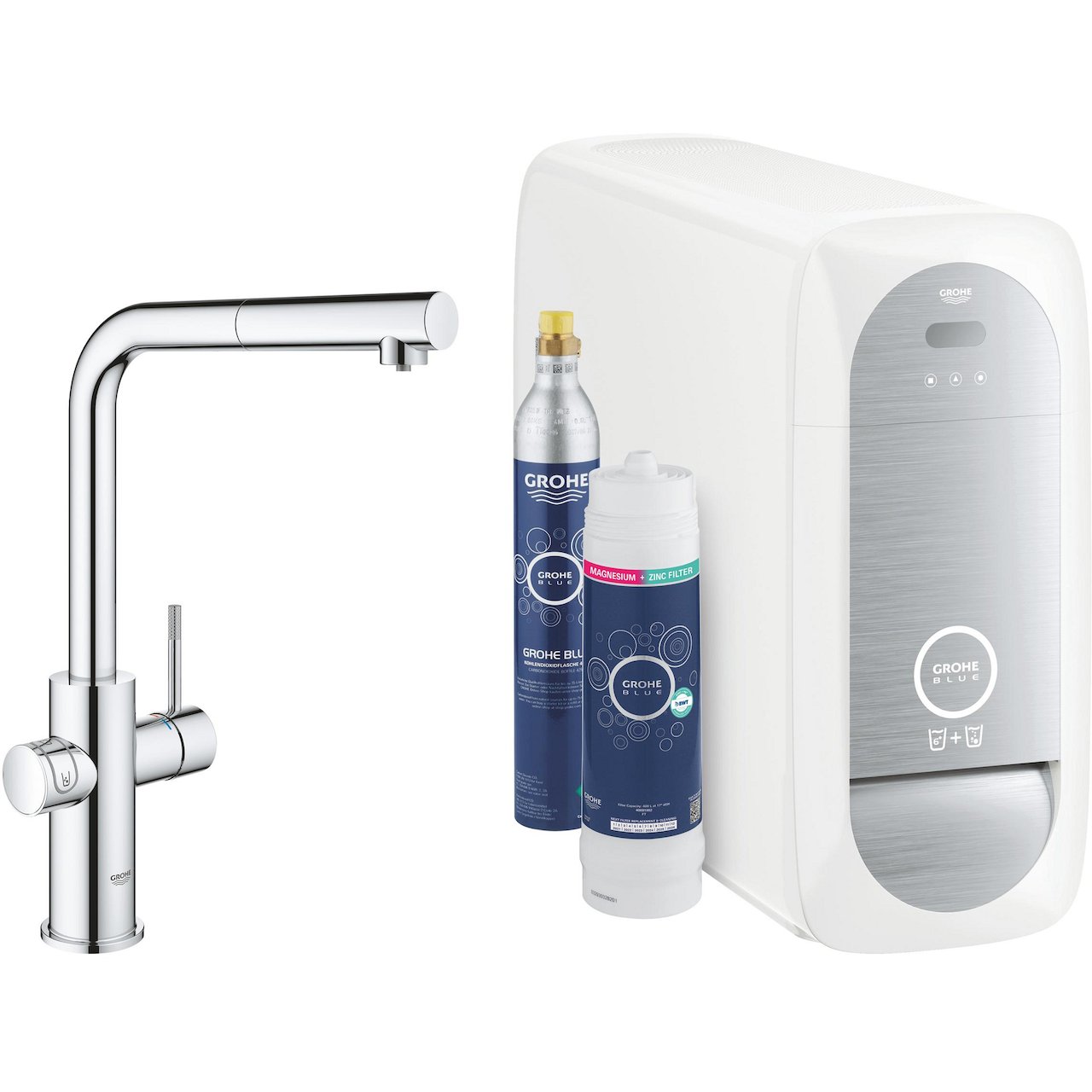 GROHE BLUE HOME L-TUT STARTSETT M/UTTREKKBAR TUT KROM GROHE BLUE HOME L-TUT STARTSETT M/UTTREKKBAR TUT KROM