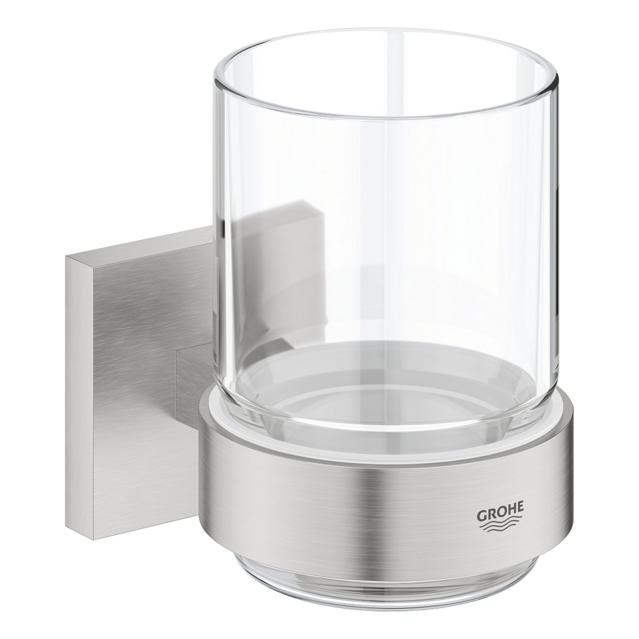 GROHE START CUBE GLASS MED HOLDER SUPERSTEEL GROHE START CUBE GLASS MED HOLDER SUPERSTEEL