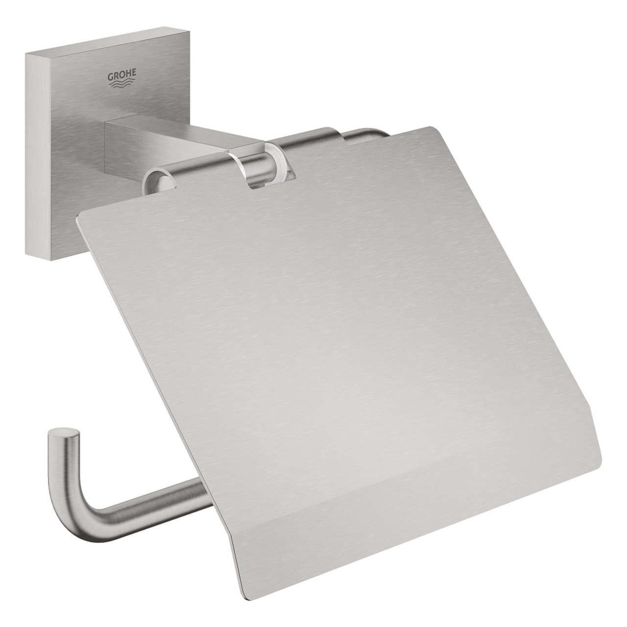 GROHE START CUBE TOALETTRULLHOLDER MED LOKK SUPERSTEEL GROHE START CUBE TOALETTRULLHOLDER MED LOKK SUPERSTEEL