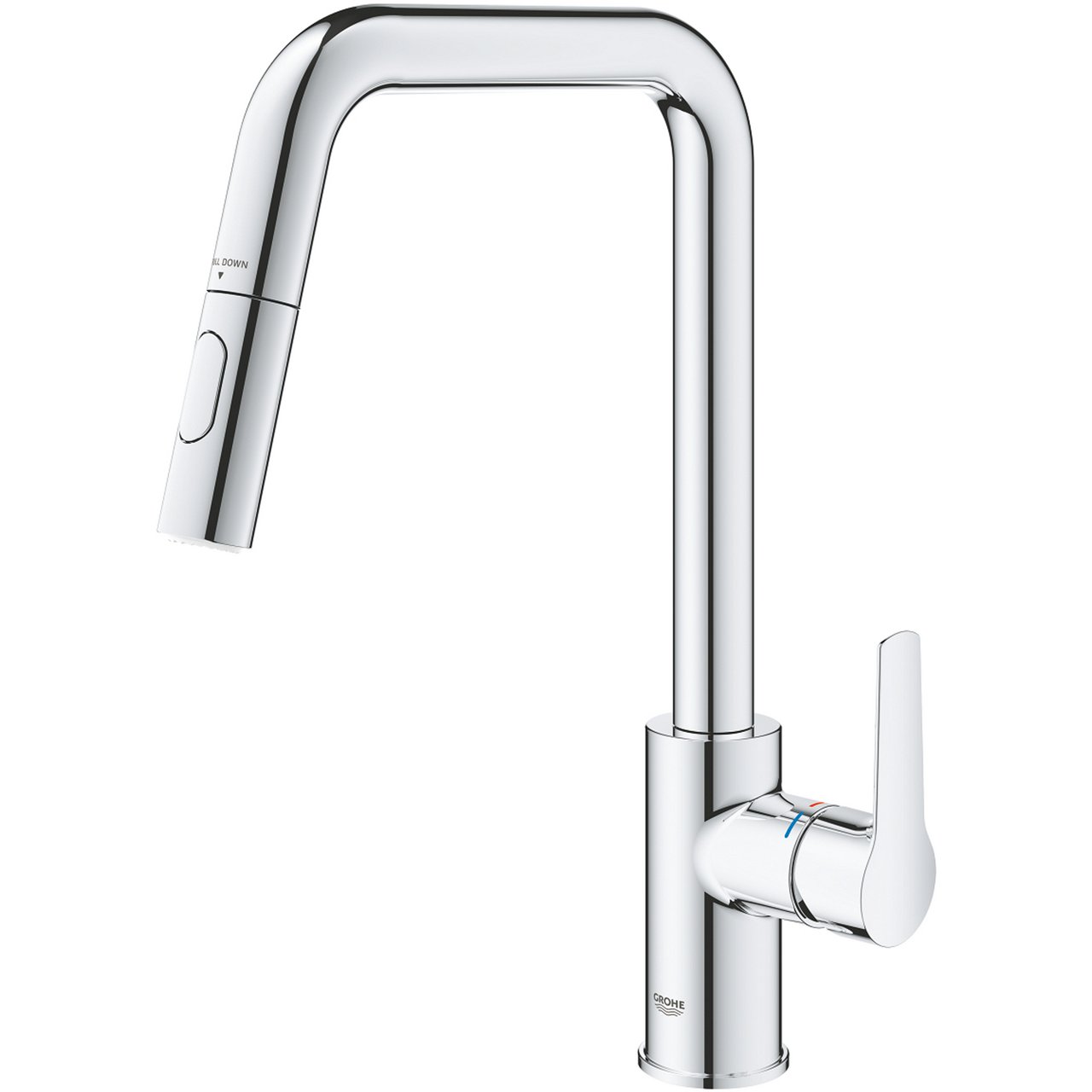 GROHE START KJØKKENARMATUR M/UTTREKKBAR U-TUT DUAL SPRAY KROM