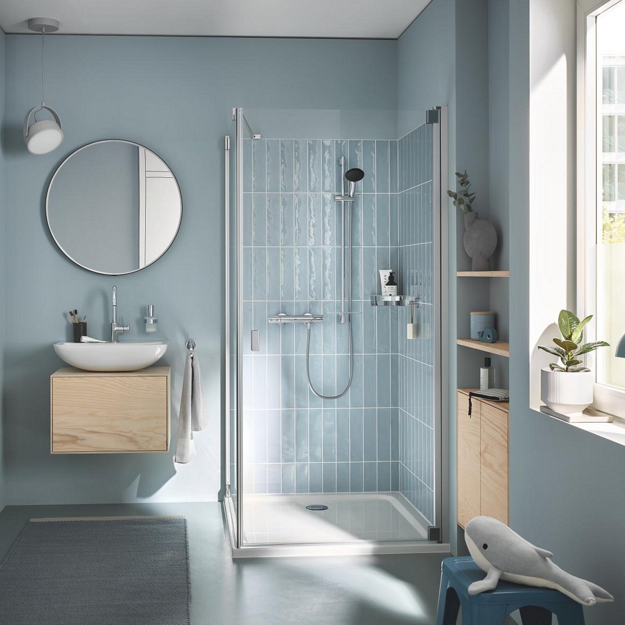 GROHE PRECISION FEEL DUSJTERMOSTAT M/3-SPRAY DUSJSETT 900 MM KROM GROHE PRECISION FEEL DUSJTERMOSTAT M/3-SPRAY DUSJSETT 900 MM KROM