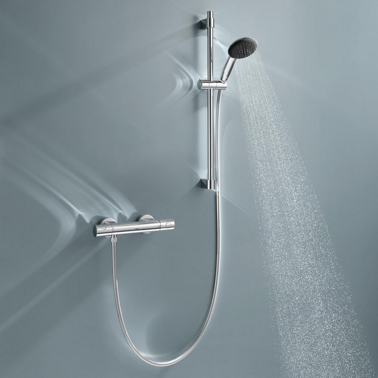GROHE PRECISION GET DUSJTERMOSTAT M/1-SPRAY DUSJSETT 600 MM KROM GROHE PRECISION GET DUSJTERMOSTAT M/1-SPRAY DUSJSETT 600 MM KROM