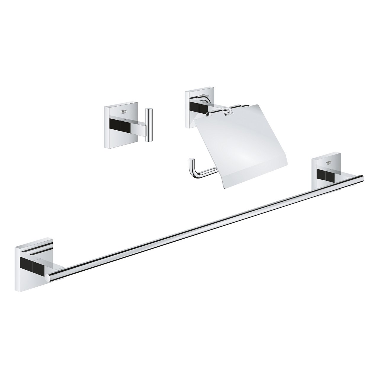 GROHE START CUBE TILBEHØRSSETT GJESTEBAD 3-IN-1 KROM GROHE START CUBE TILBEHØRSSETT GJESTEBAD 3-IN-1 KROM
