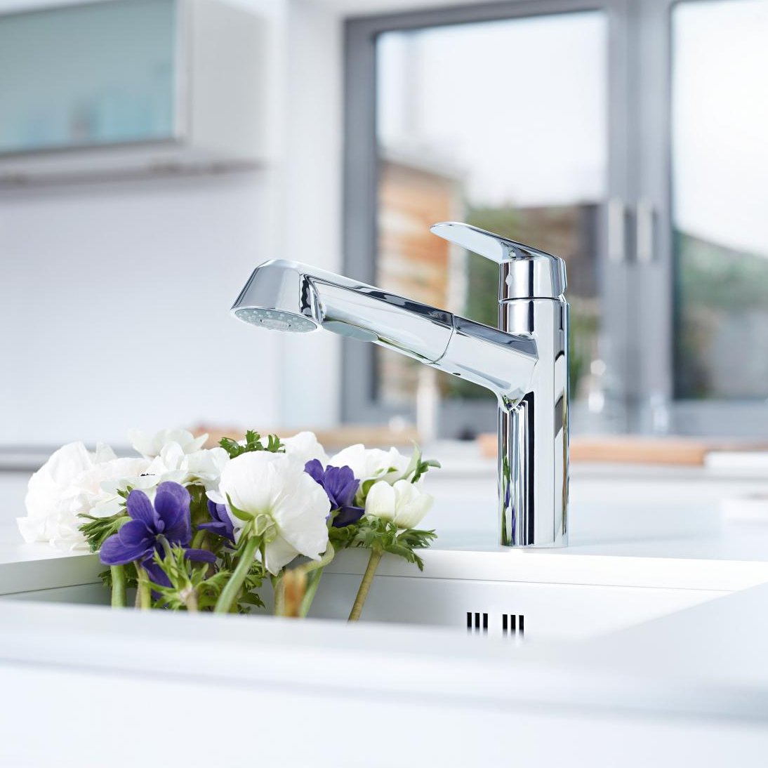 GROHE EURODISC KJØKKENARMATUR M/MEDIUM UTTREKKBAR TUT GROHE EURODISC KJØKKENARMATUR M/MEDIUM UTTREKKBAR TUT