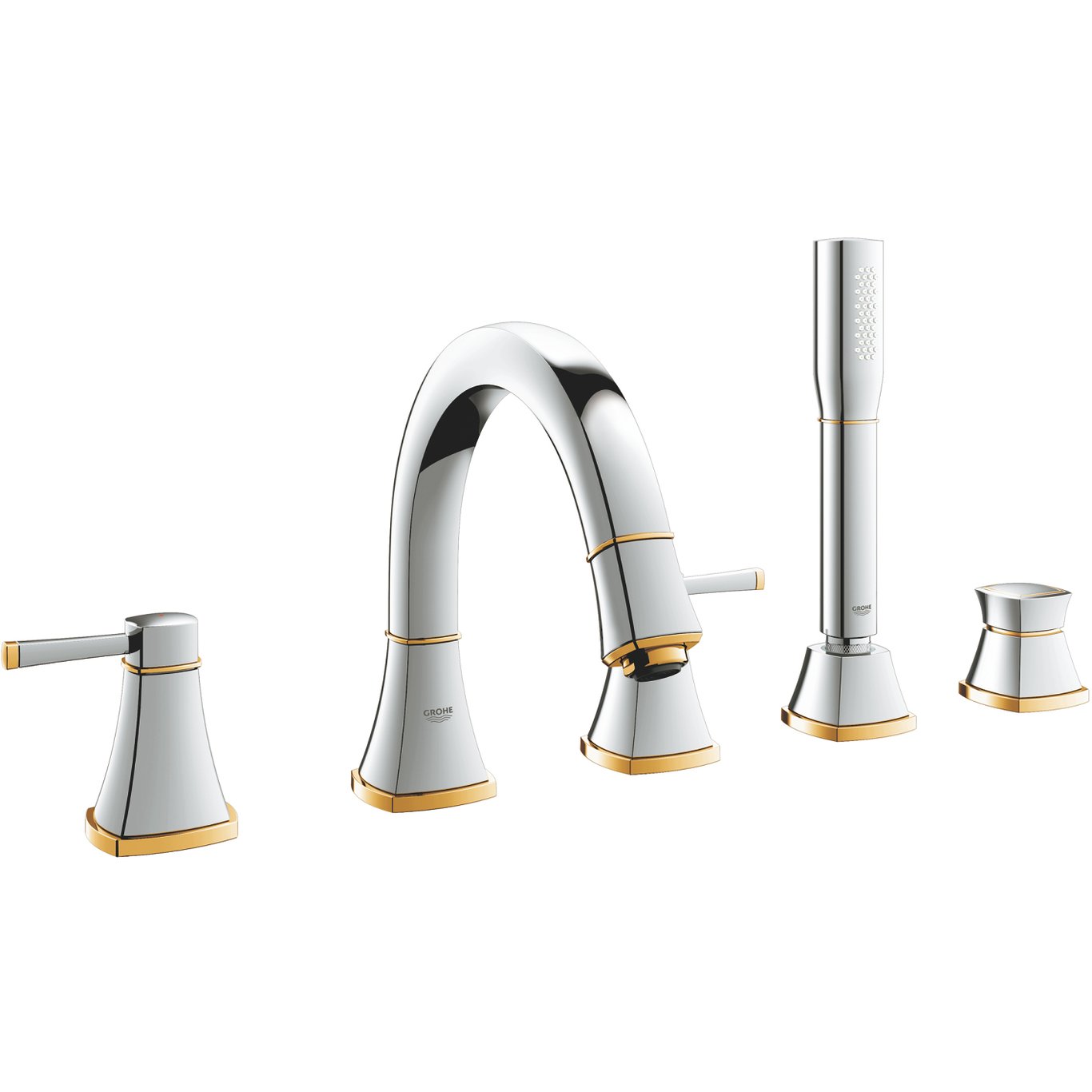 GROHE GRANDERA 5-HULLS KAR- OG DUSJKOMBINASJON KROM/GULL GROHE GRANDERA 5-HULLS KAR- OG DUSJKOMBINASJON KROM/GULL