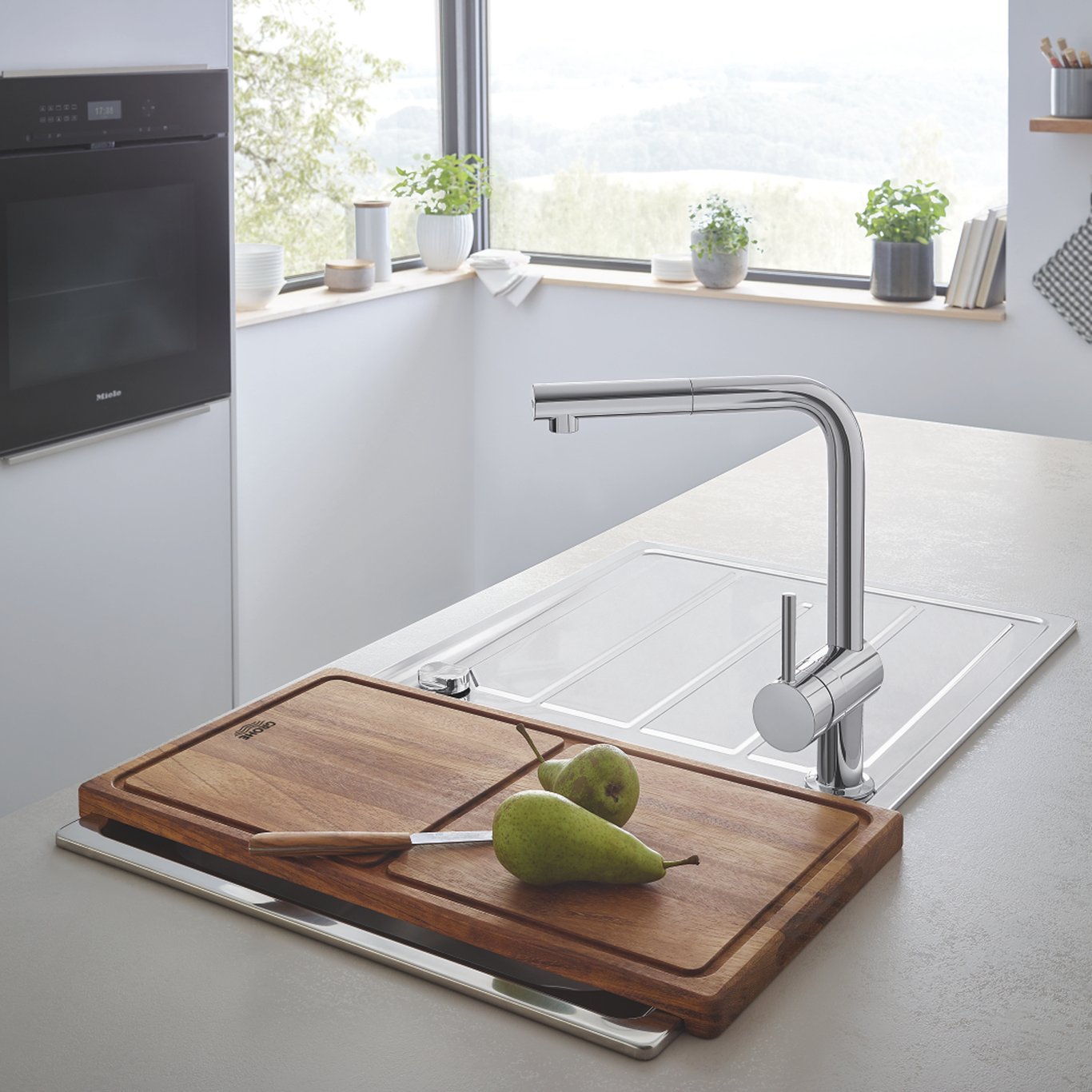 GROHE MINTA KJØKKENARMATUR SUPERSTEEL M/L-TUT GROHE MINTA KJØKKENARMATUR SUPERSTEEL M/L-TUT
