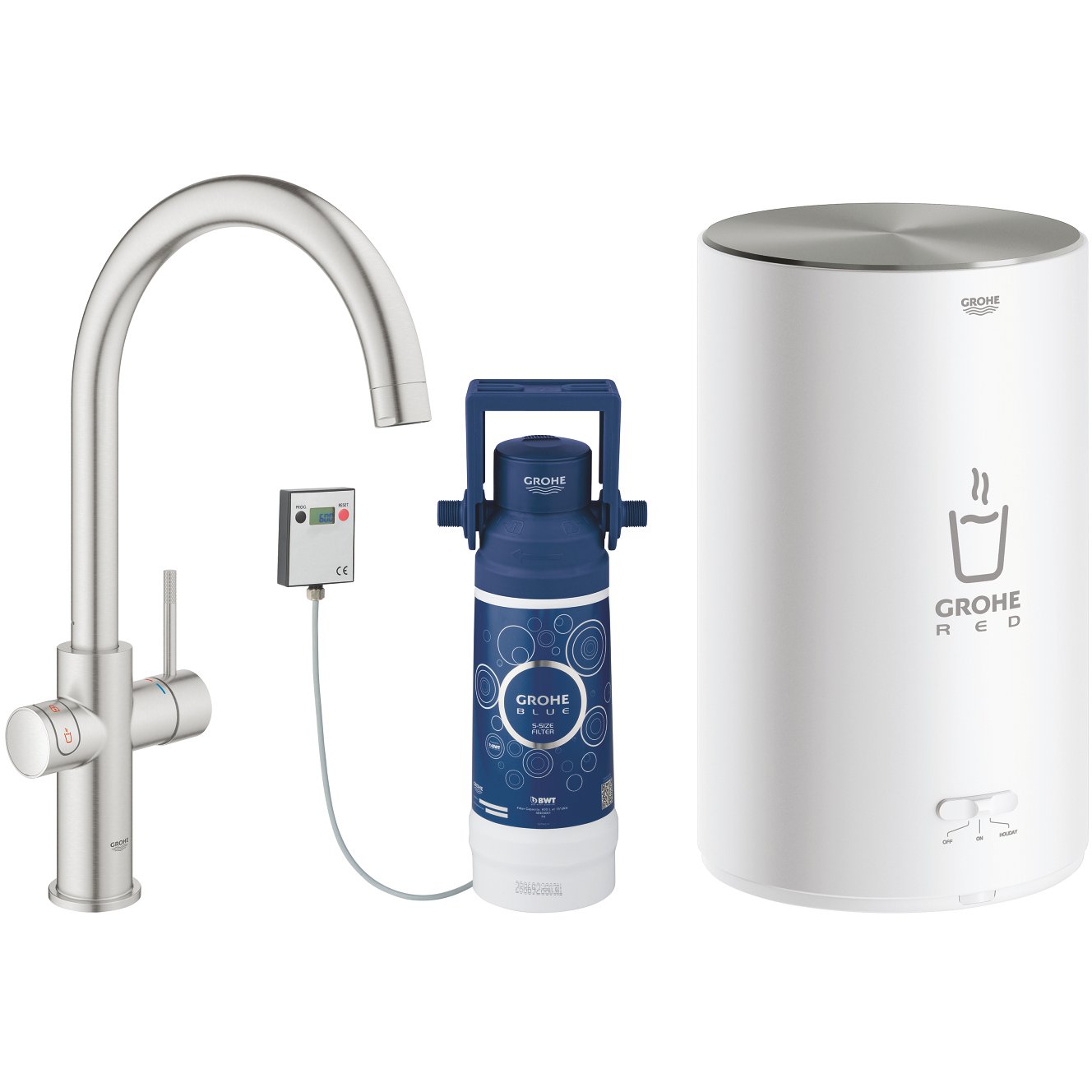 GROHE RED DUO KJØKKENARMATUR M/C-TUT OG MEDIUM BEREDER GROHE RED DUO KJØKKENARMATUR M/C-TUT OG MEDIUM BEREDER