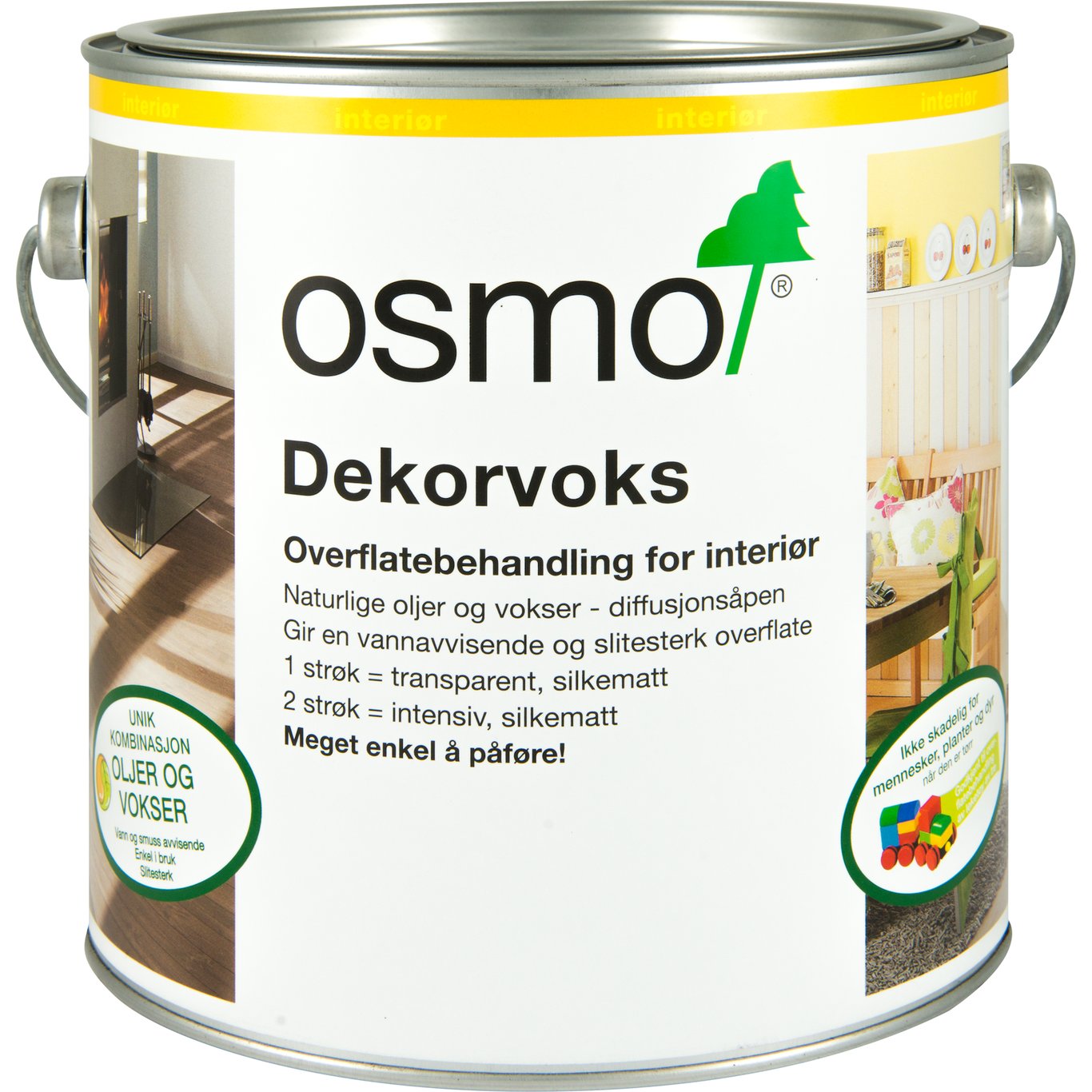 OSMO DEKORVOKS INT 3186 2,5L SNØ MATT