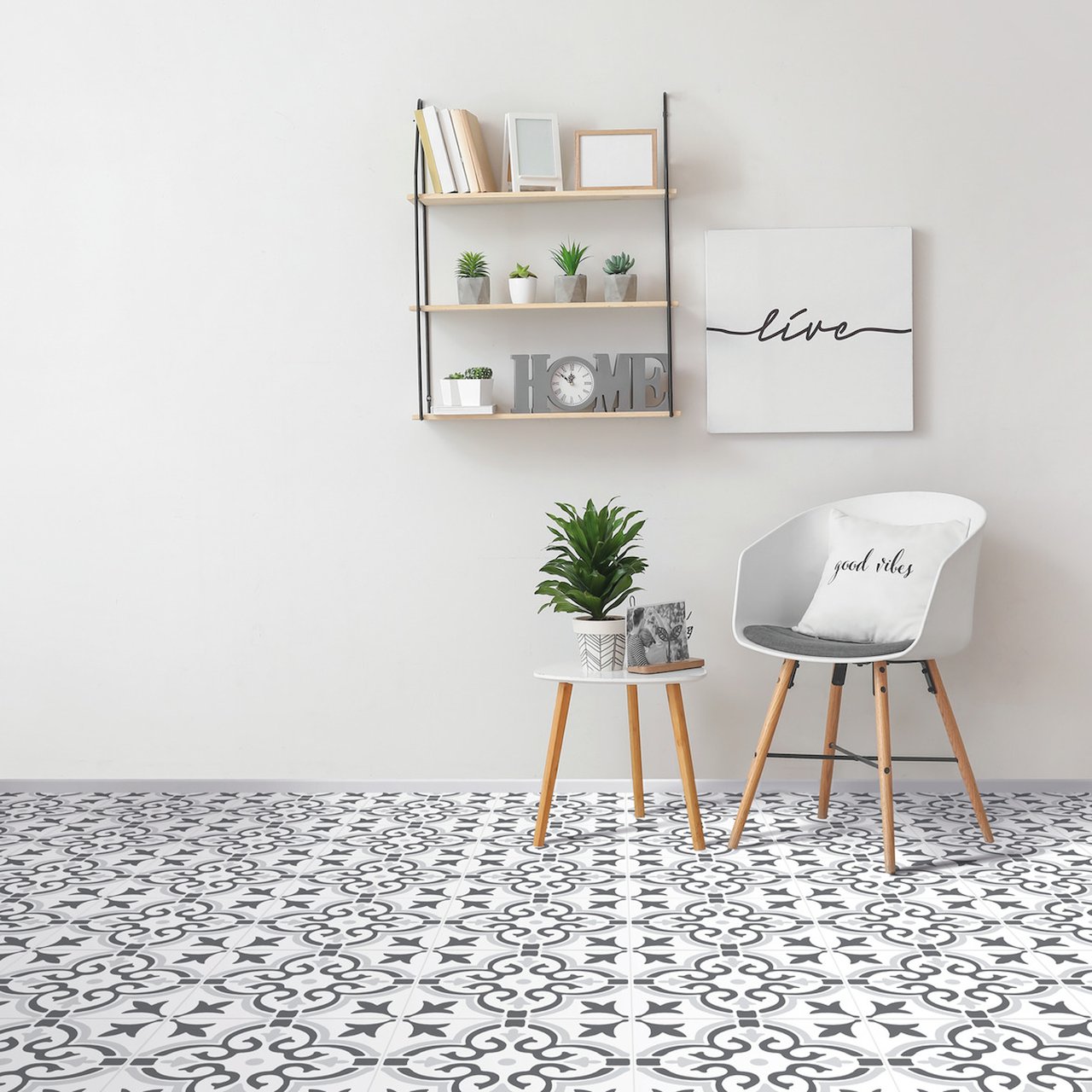 D-C-FIX CLASSIC SELVKLEBENDE GULVFLISER MOTIF GREY D-C-FIX CLASSIC SELVKLEBENDE GULVFLISER MOTIF GREY