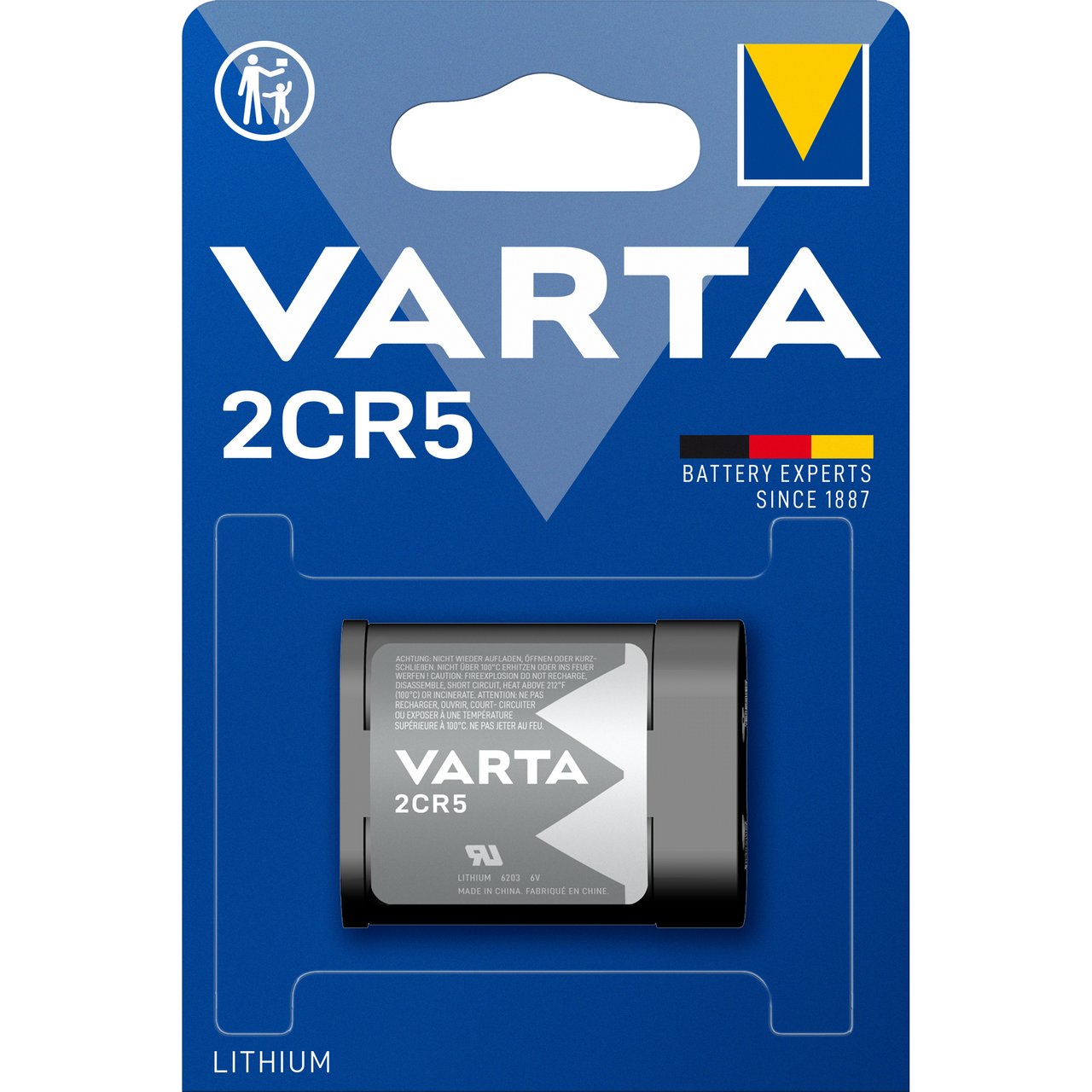 VARTA BATTERI LITIUM PHOTO 2CR5 6V 1600MAH VARTA BATTERI LITIUM PHOTO 2CR5 6V 1600MAH