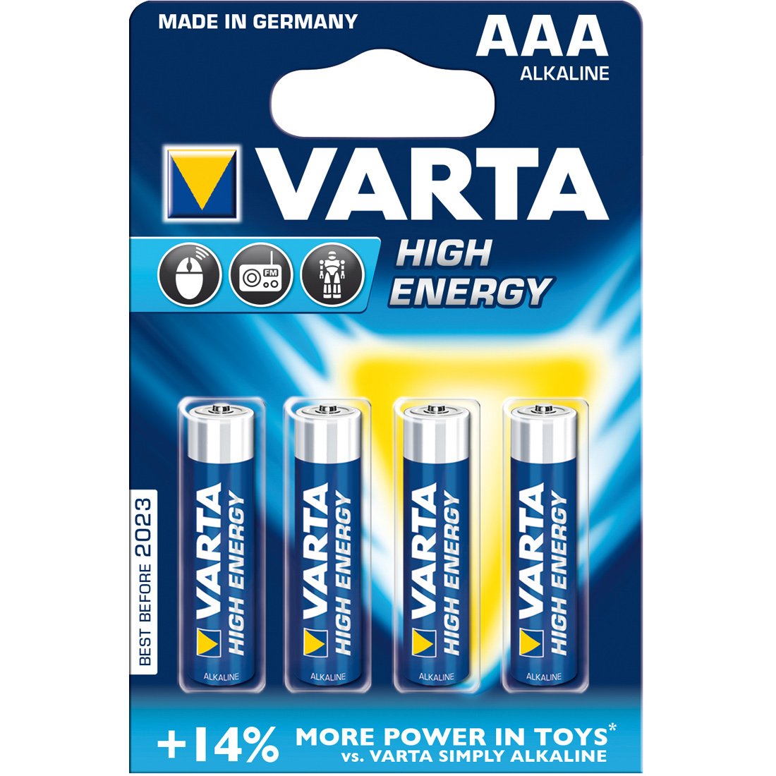 VARTA BATTERI ALKALINE LR03-B4 AAA VARTA BATTERI ALKALINE LR03-B4 AAA