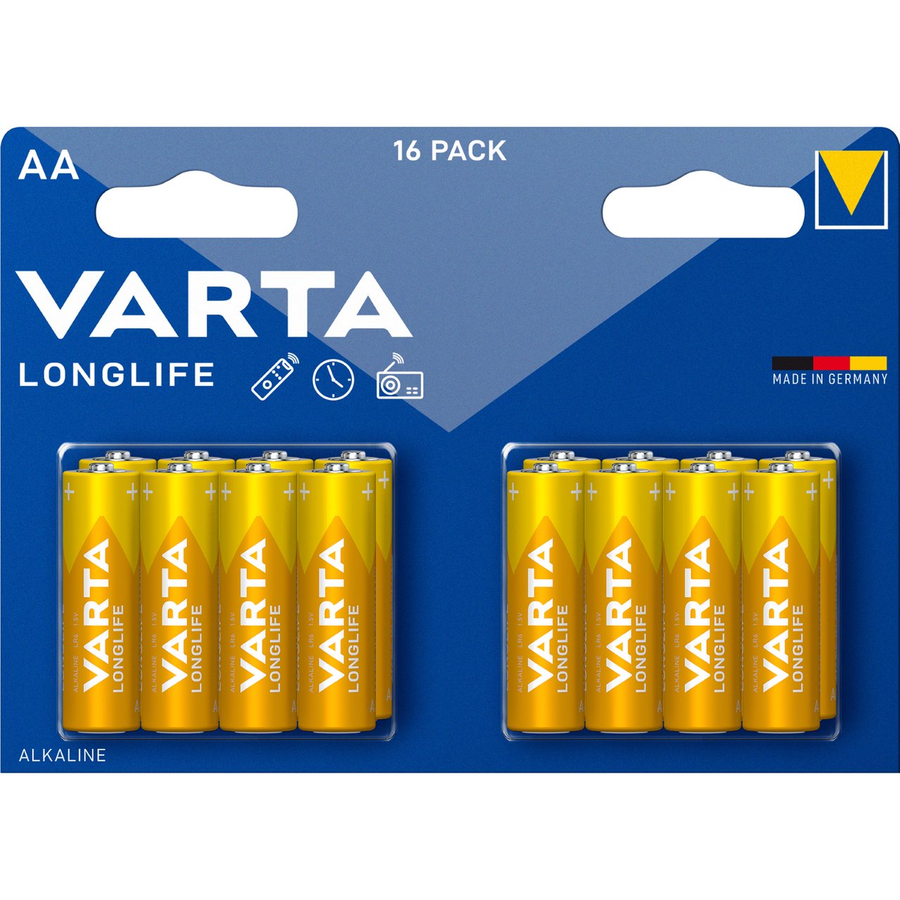 VARTA LONGLIFEBATTERIER AA 16PK
