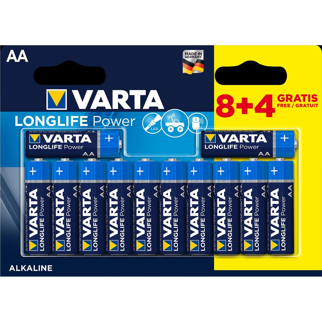 VARTA BATTERI ALKALINE AA 8+4-PACK VARTA BATTERI ALKALINE AA 8+4-PACK