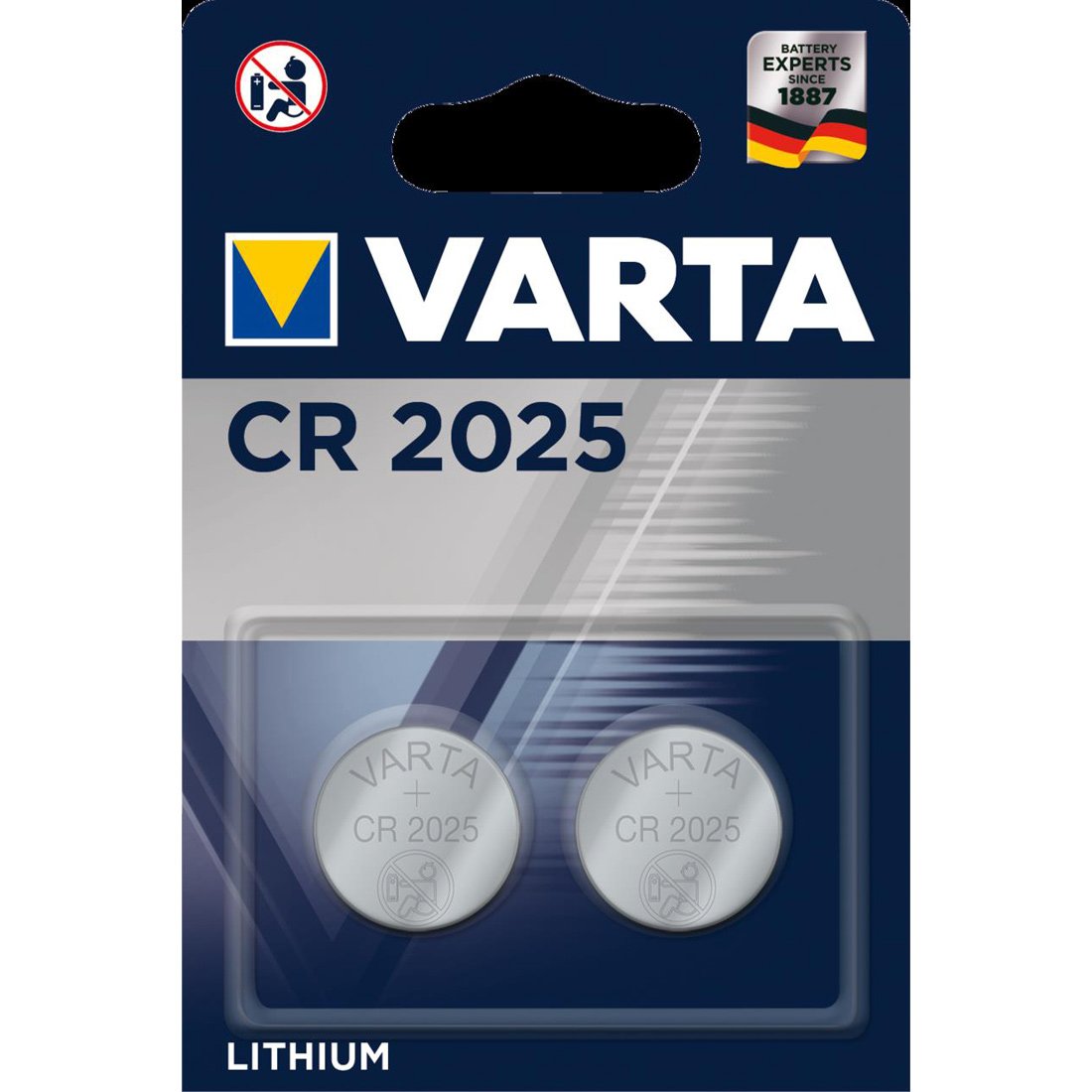 VARTA BATTERI LITHIUM CR2025 2-PACK