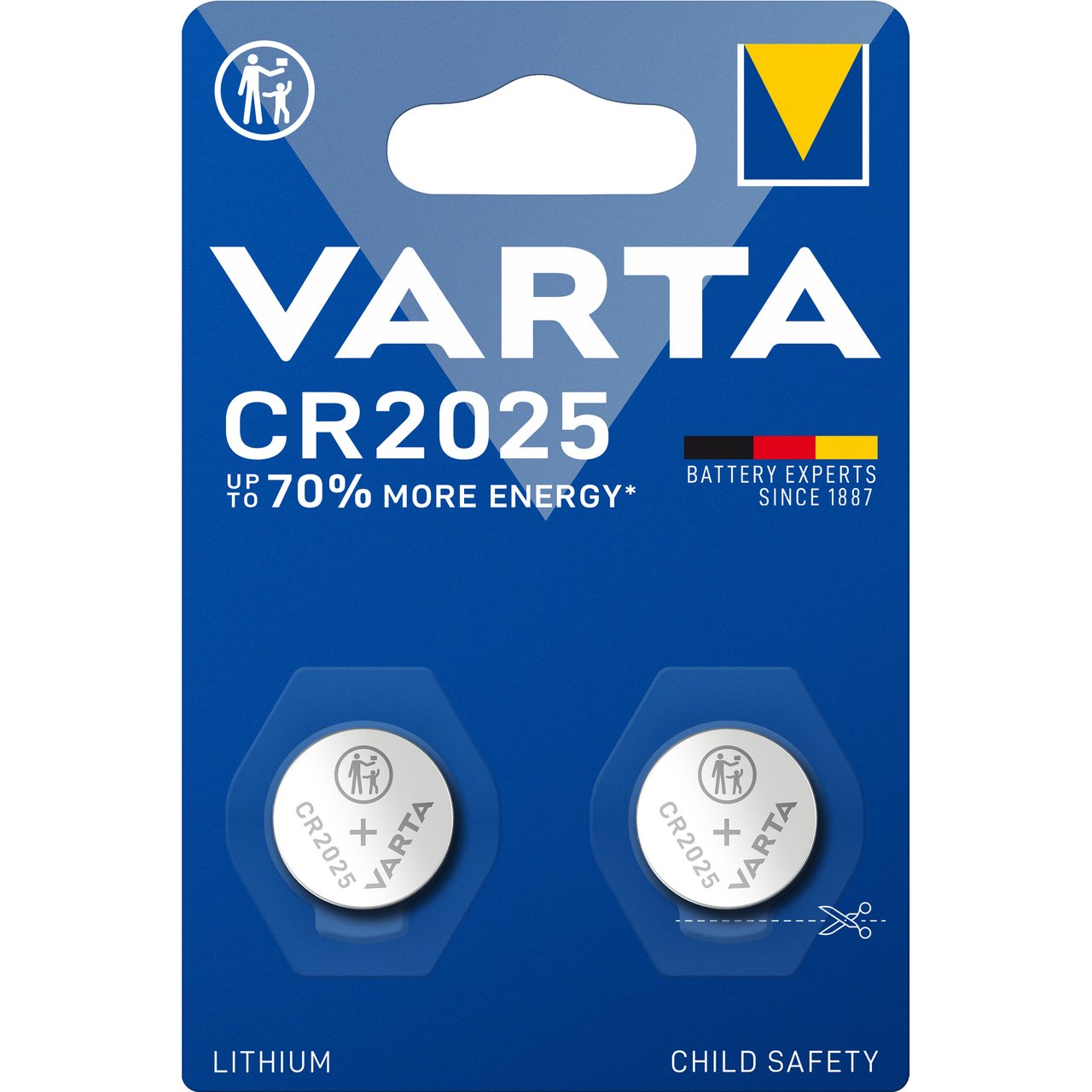 VARTA BATTERI LITHIUM CR2025 2-PACK VARTA BATTERI LITHIUM CR2025 2-PACK
