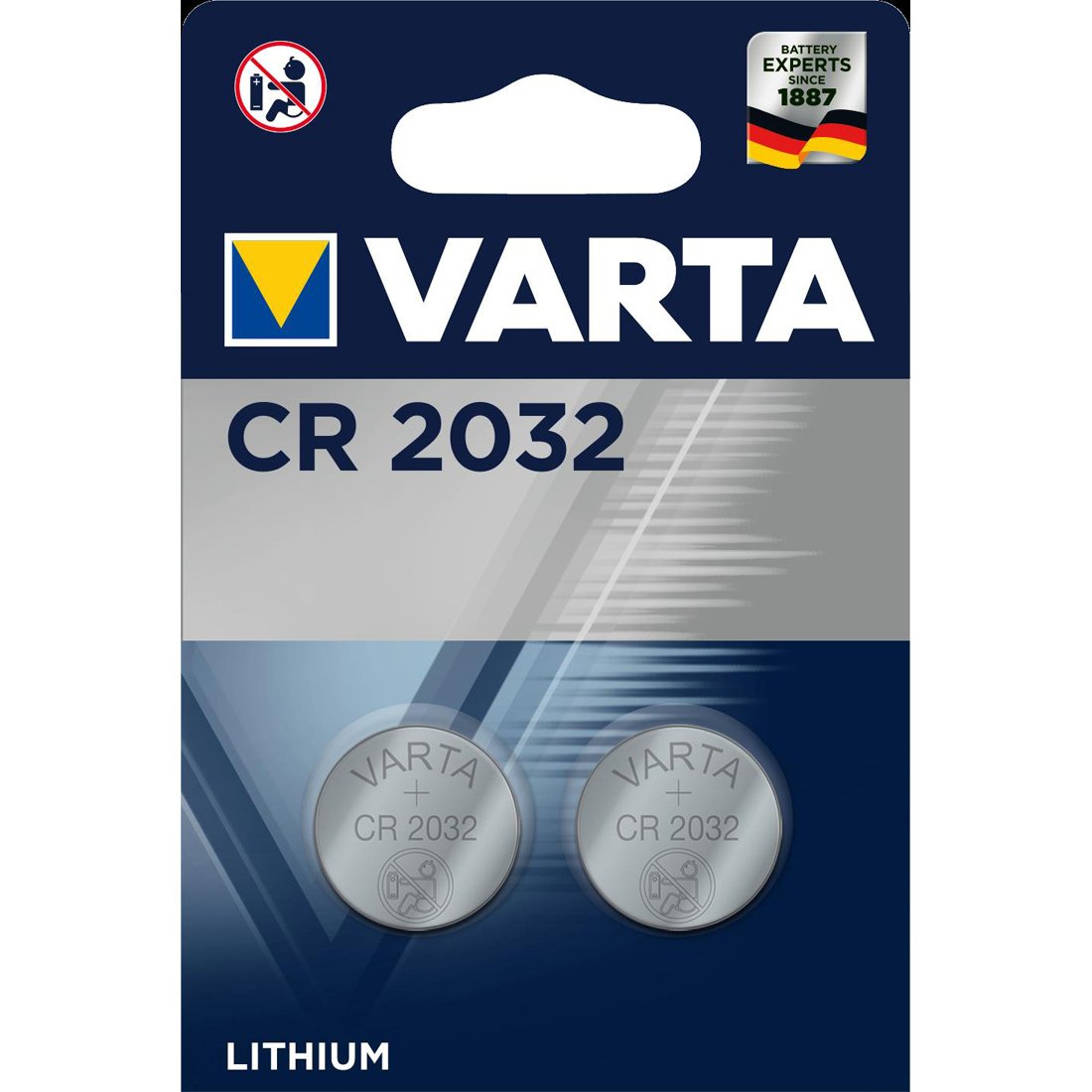 VARTA BATTERI LITHIUM CR2032 2-PACK