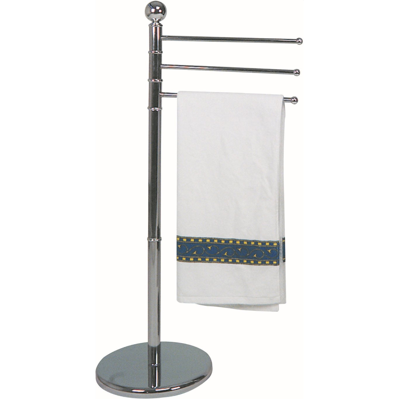 WENKO FRITTSTÅENDE HÅNDKLEHOLDER M/3 ARMER KROM WENKO FRITTSTÅENDE HÅNDKLEHOLDER M/3 ARMER KROM