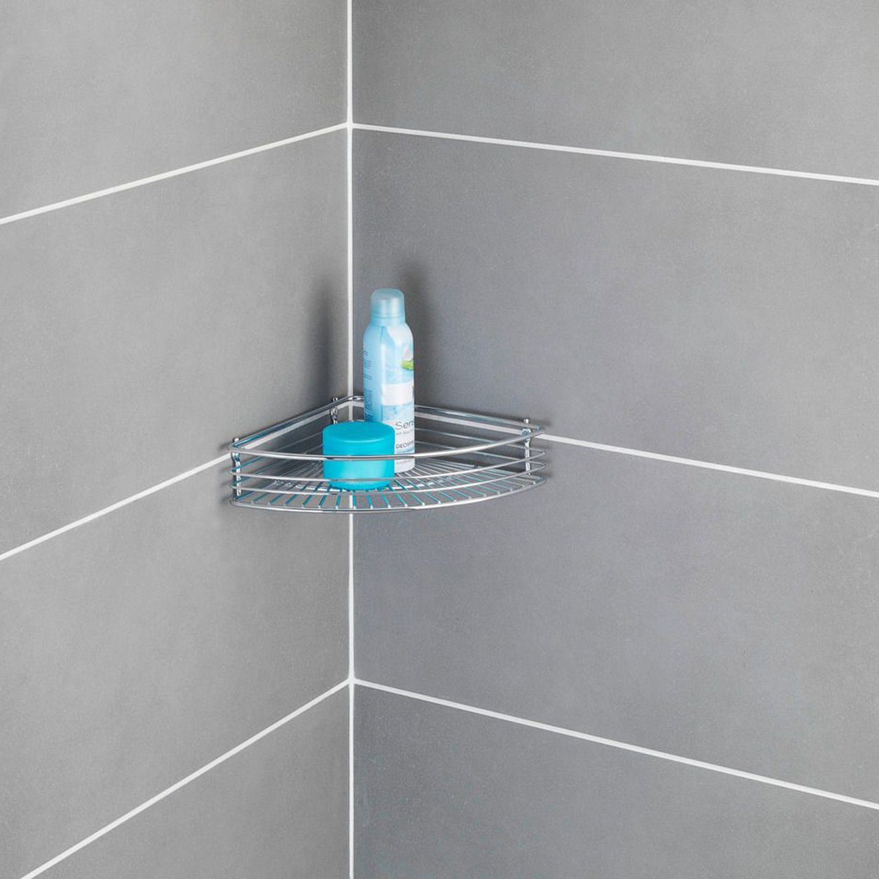 WENKO MILANO ENKEL DUSJHYLLE FOR HJØRNE KROM