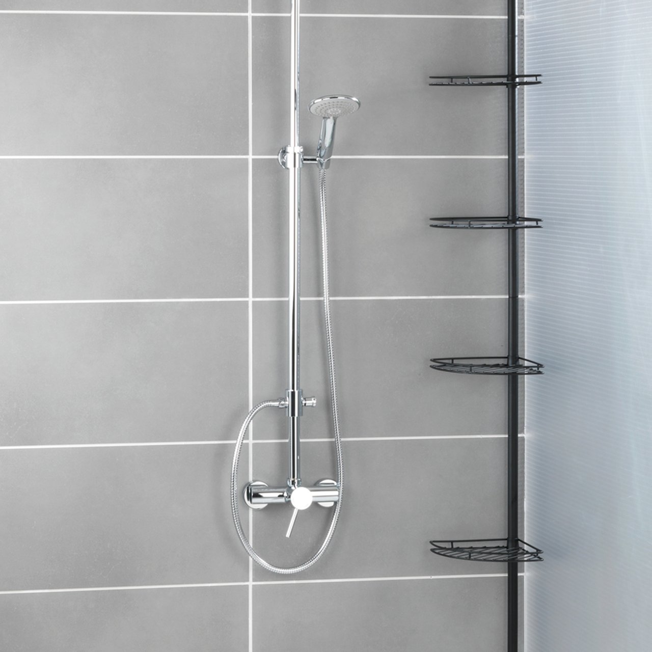 WENKO PREA TELESKOPSTANG MATT SORT WENKO PREA TELESKOPSTANG MATT SORT