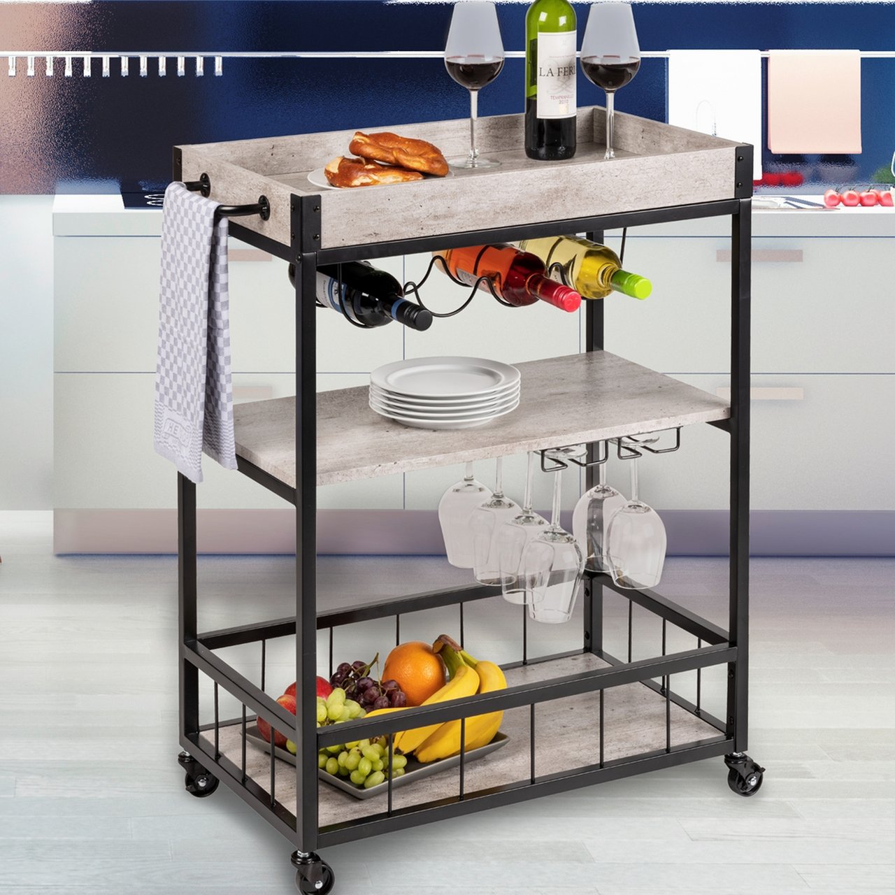 WENKO RUSTICO HYLLEVOGN SORT/BETONGGRÅ WENKO RUSTICO HYLLEVOGN SORT/BETONGGRÅ