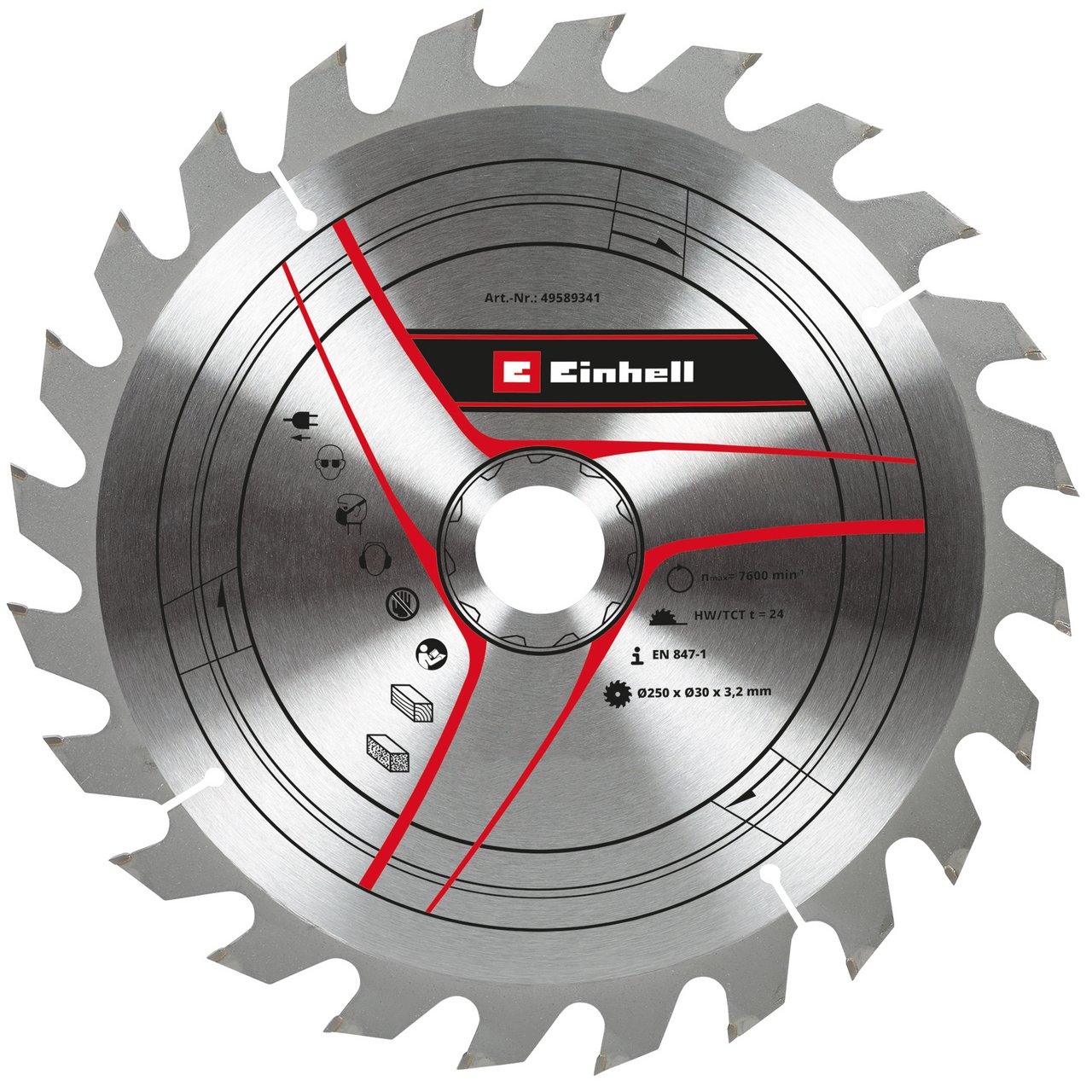 EINHELL SIRKELSAGBLAD TCT Ø250X30 MM T24 EINHELL SIRKELSAGBLAD TCT Ø250X30 MM T24