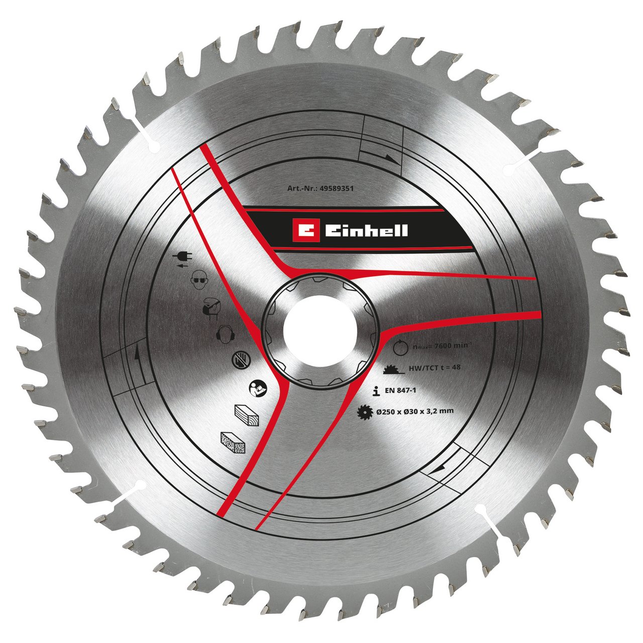 EINHELL SIRKESAGBLAD TCT Ø250X30 MM T48 EINHELL SIRKESAGBLAD TCT Ø250X30 MM T48