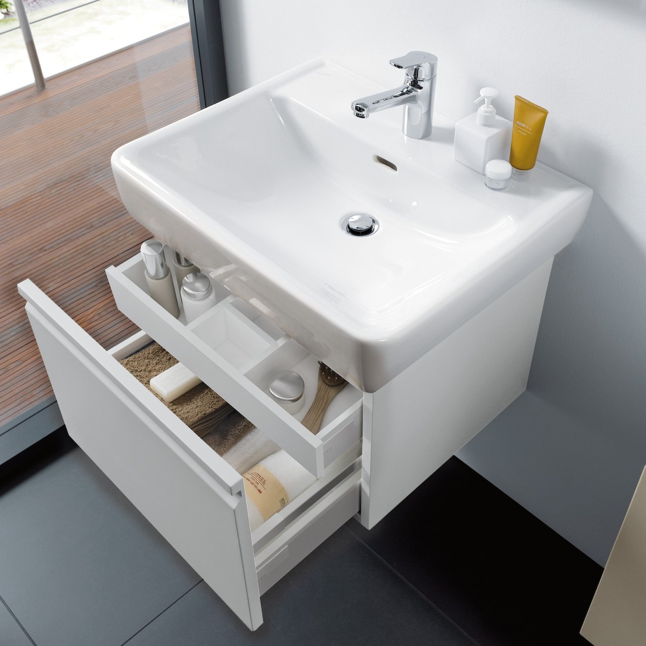 LAUFEN PRO SERVANTSKAP 45 CM 1 SKUFF HVIT MATT