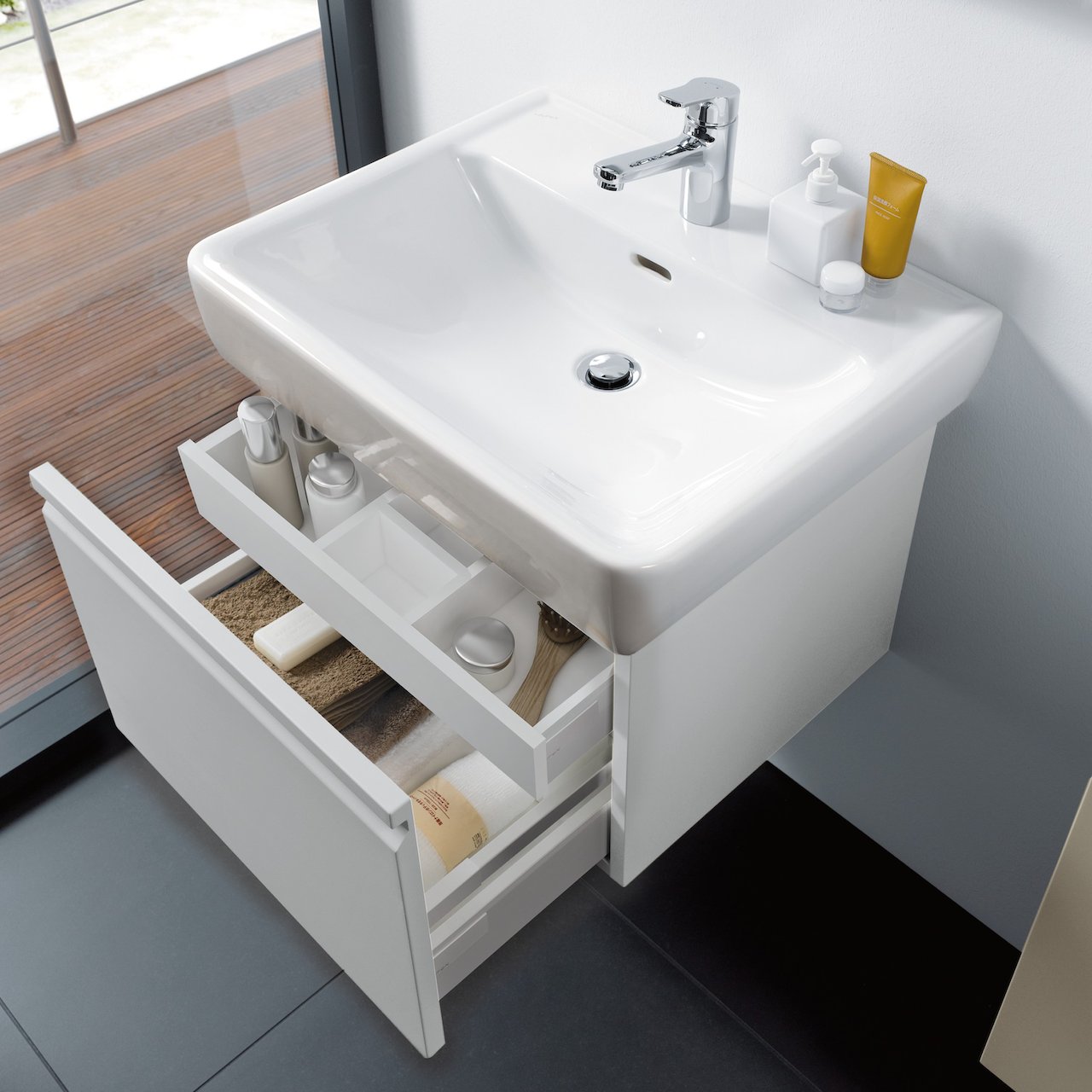 LAUFEN PRO SERVANTSKAP 57 CM 1 SKUFF & INNVENDIG SKUFF HVIT MATT LAUFEN PRO SERVANTSKAP 57 CM 1 SKUFF & INNVENDIG SKUFF HVIT MATT