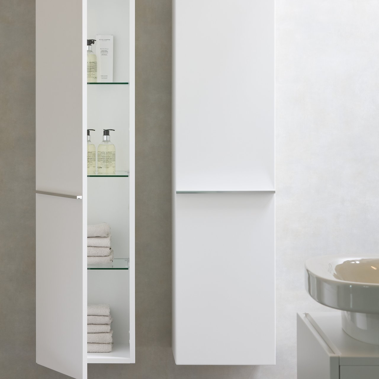 LAUFEN NEW CLASSIC HØYSKAP 165 CM HØYRE KALKET EIK