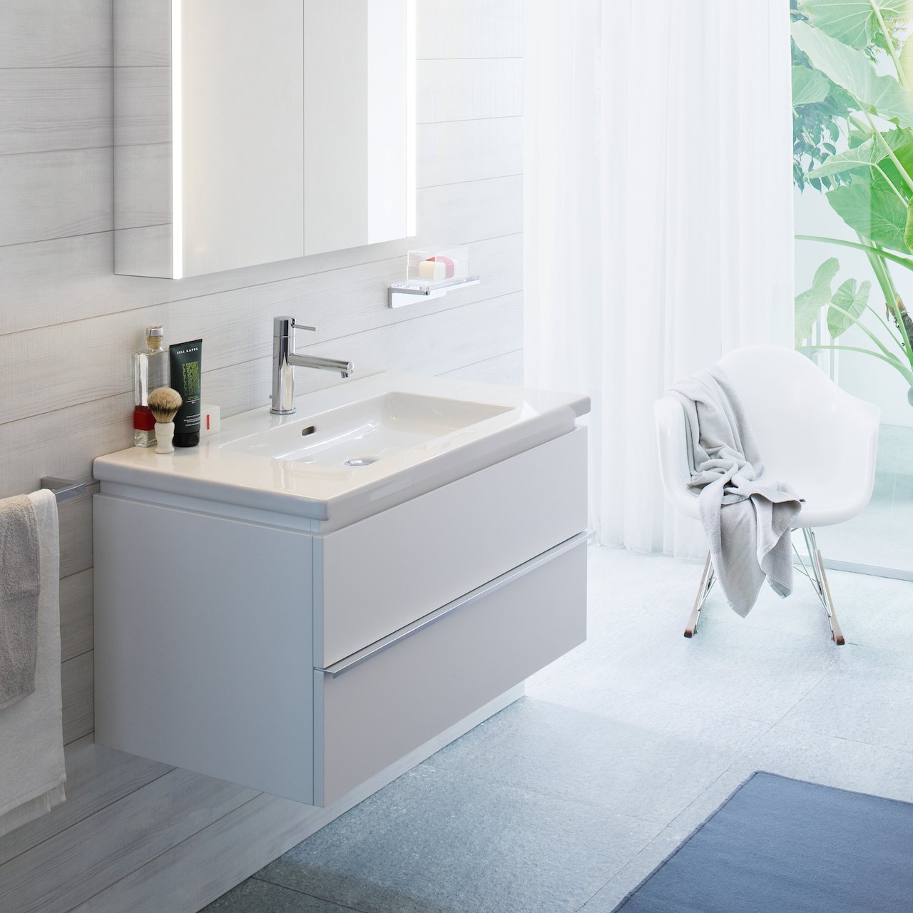 LAUFEN LIVING SQUARE SERVANT 130X48 CM HVIT