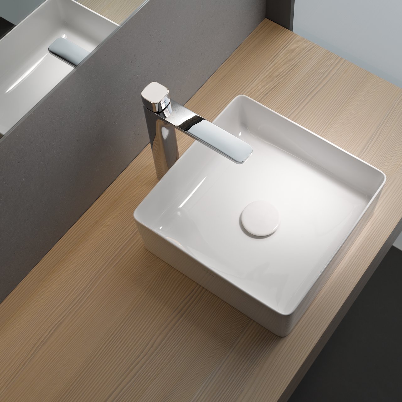 LAUFEN LIVING SQUARE SAPHIRKERAMIK BOLLESERVANT 36X36 CM, HVIT LAUFEN LIVING SQUARE SAPHIRKERAMIK BOLLESERVANT 36X36 CM, HVIT